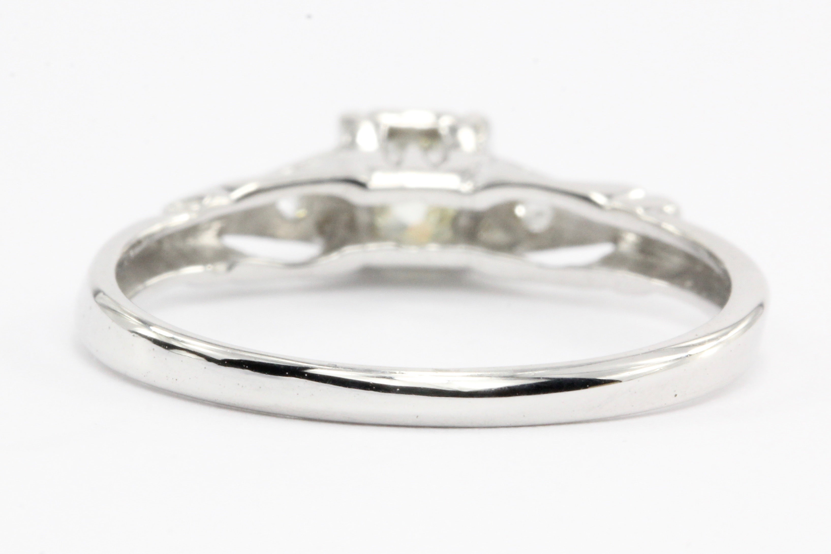 Art Deco 14k White Gold Old European Cut Diamond Engagement Ring c.1920 - Queen May