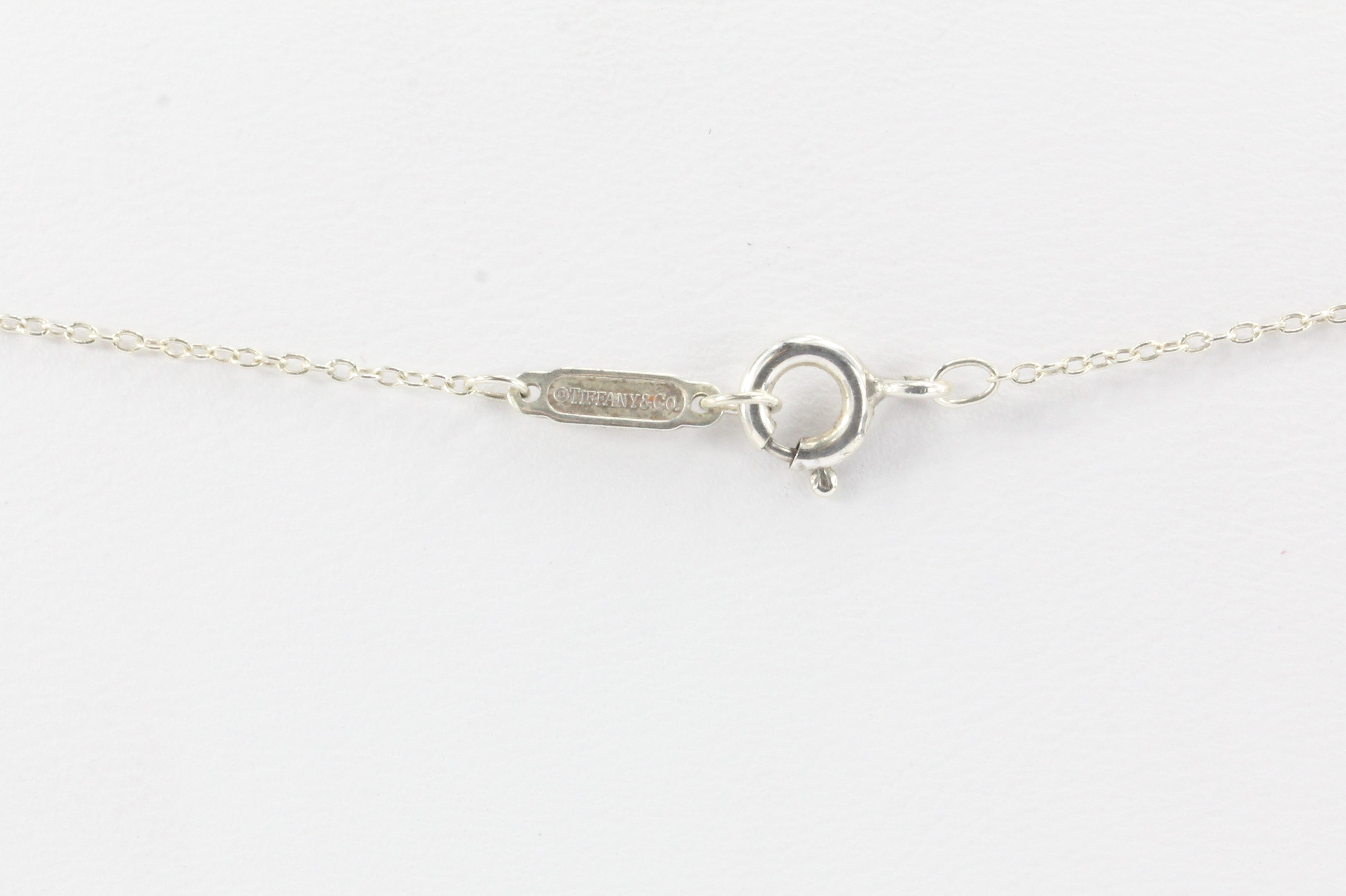 Tiffany & Co Sterling Silver 2" Heart Key Pendant & 23" Chain - Queen May
