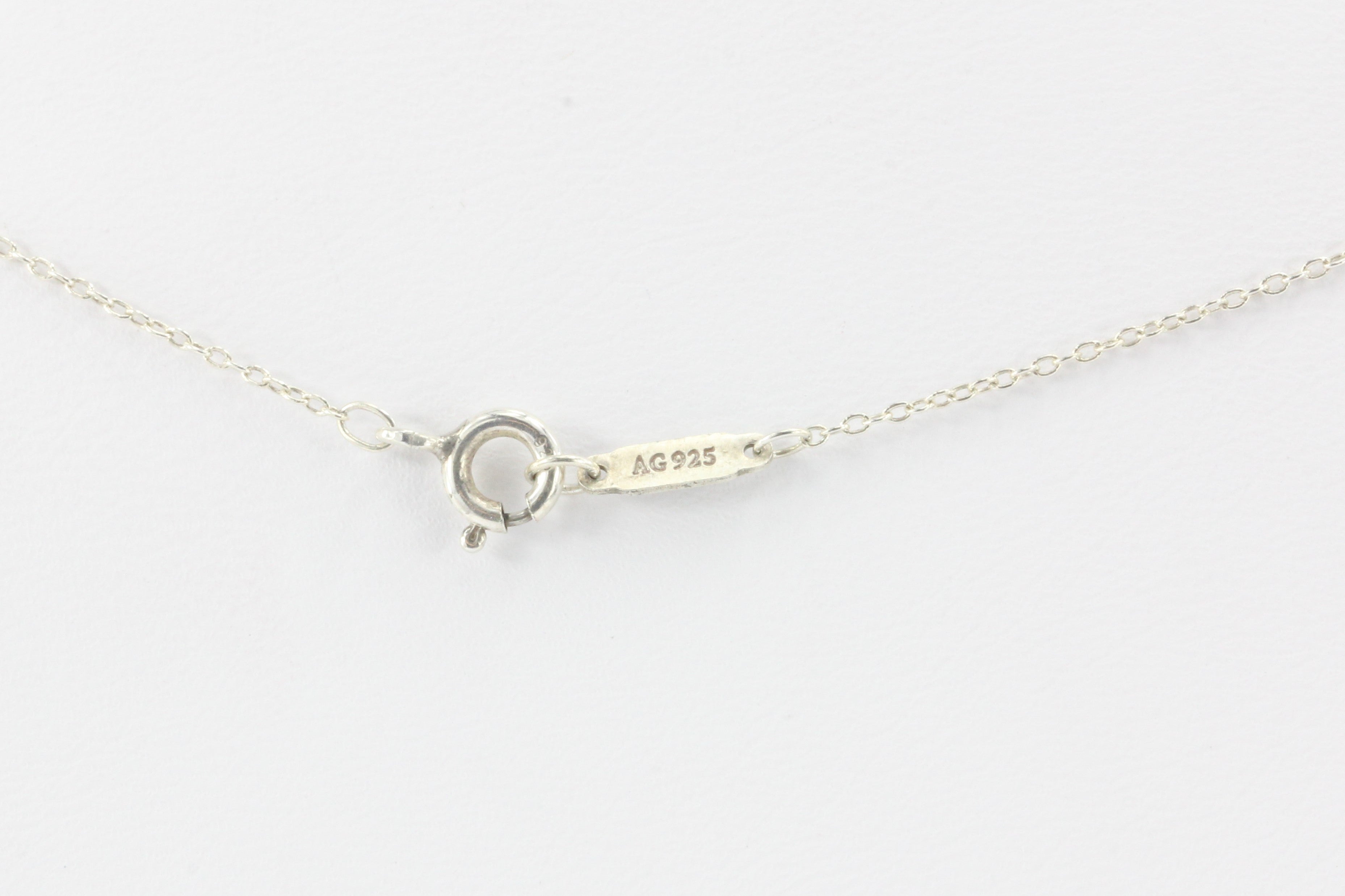 Tiffany & Co Sterling Silver 2" Heart Key Pendant & 23" Chain - Queen May