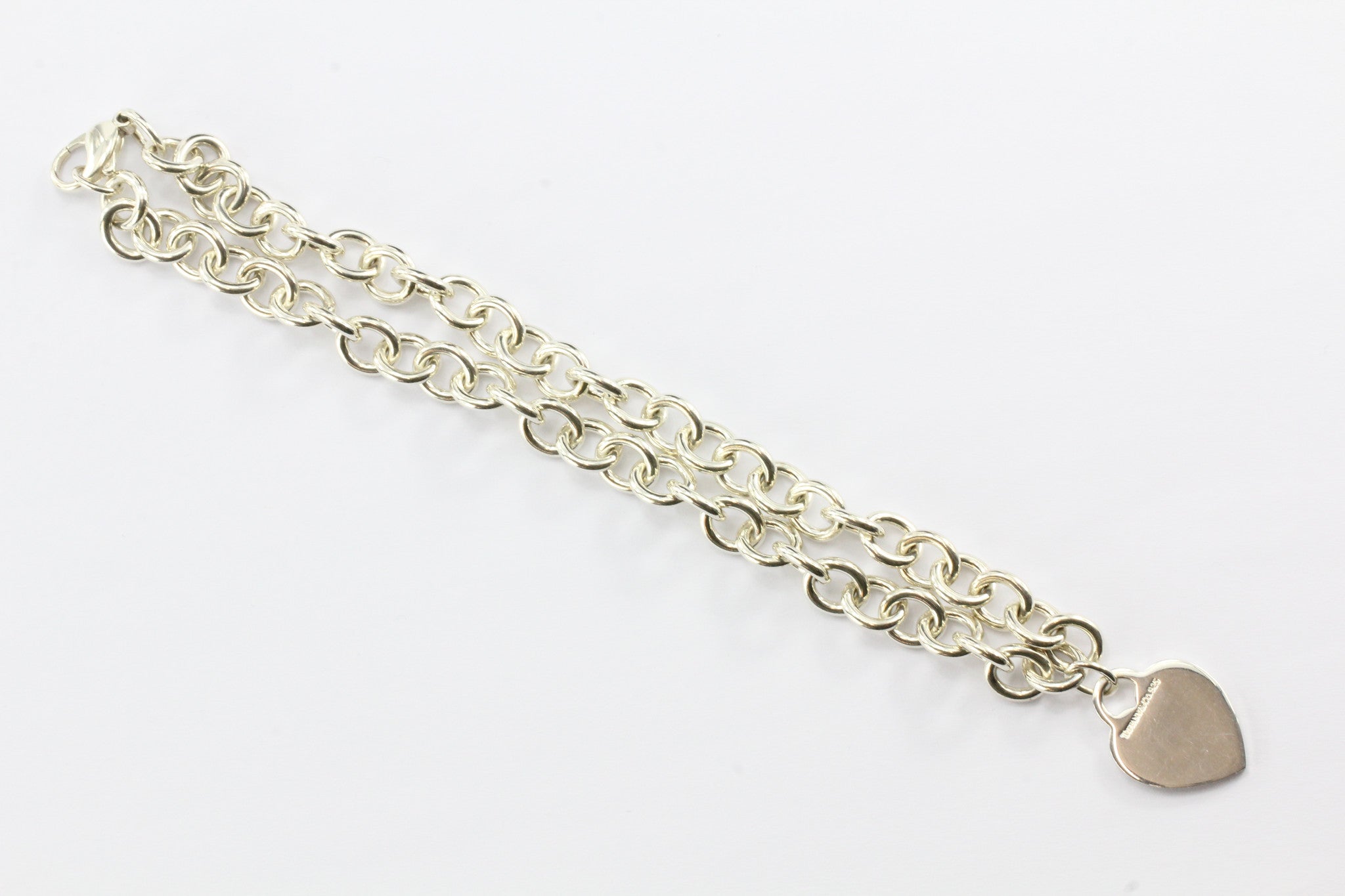 Tiffany & Co Sterling Silver Heart Tag Necklace 15.5" - Queen May