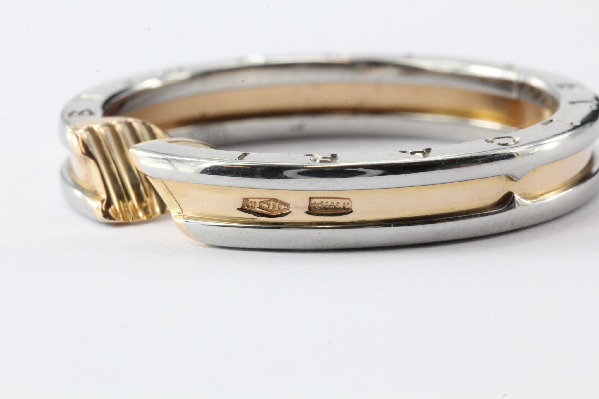 Bulgari B Zero 18K Pink Gold & Steel Hoop Earrings - Queen May