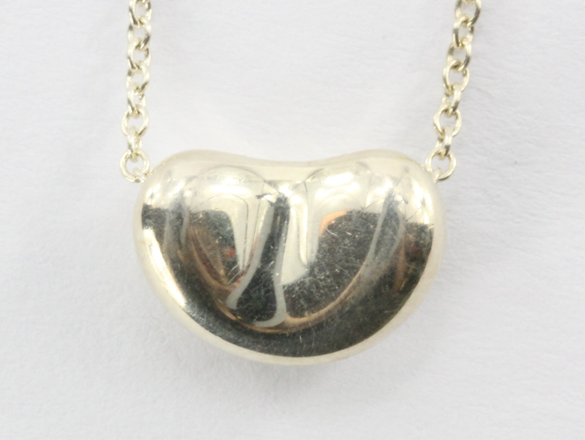 Tiffany & Co Sterling Silver Elsa Peretti Bean Necklace - Queen May