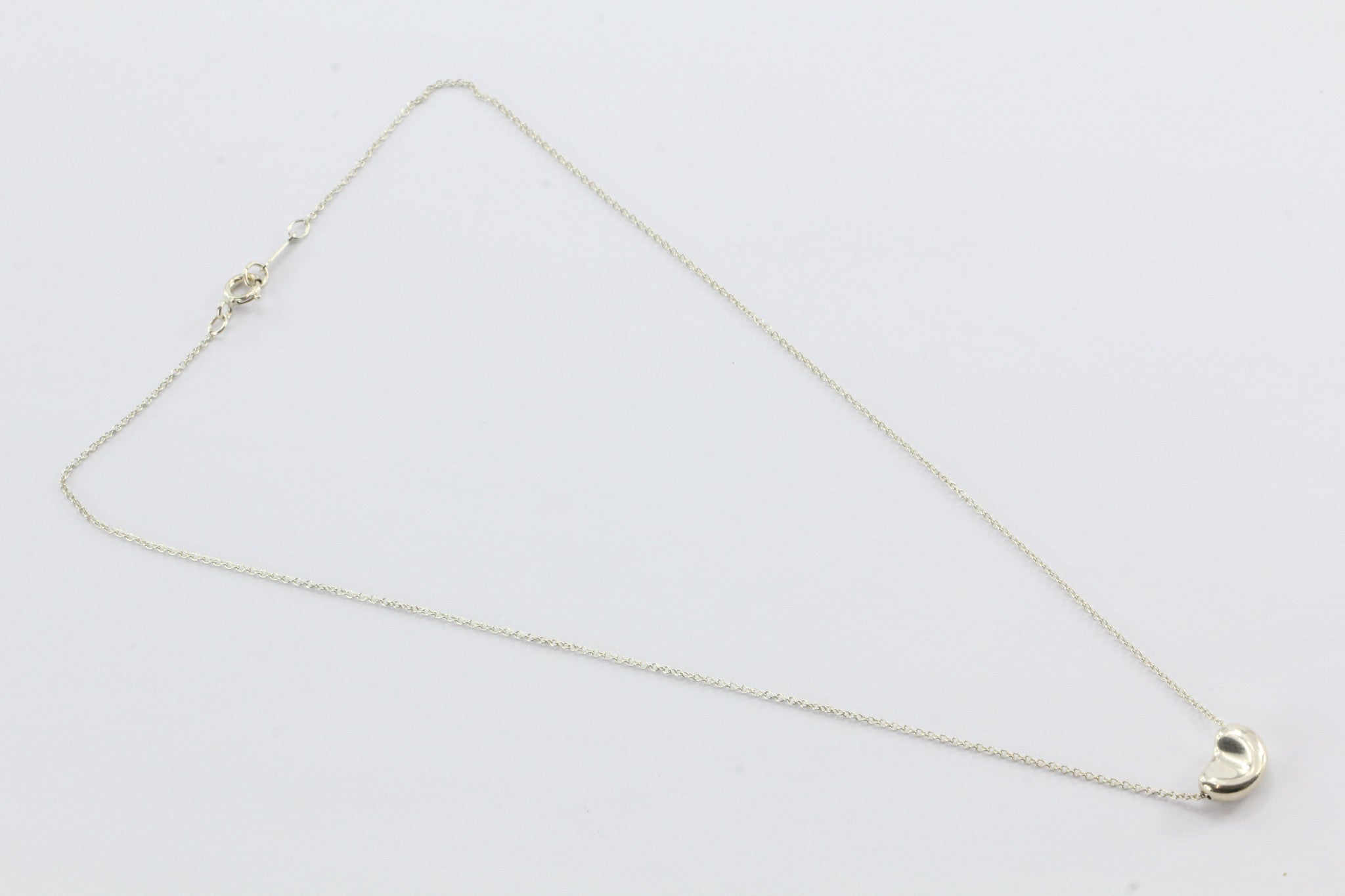 Tiffany & Co Sterling Silver Elsa Peretti Bean Necklace - Queen May