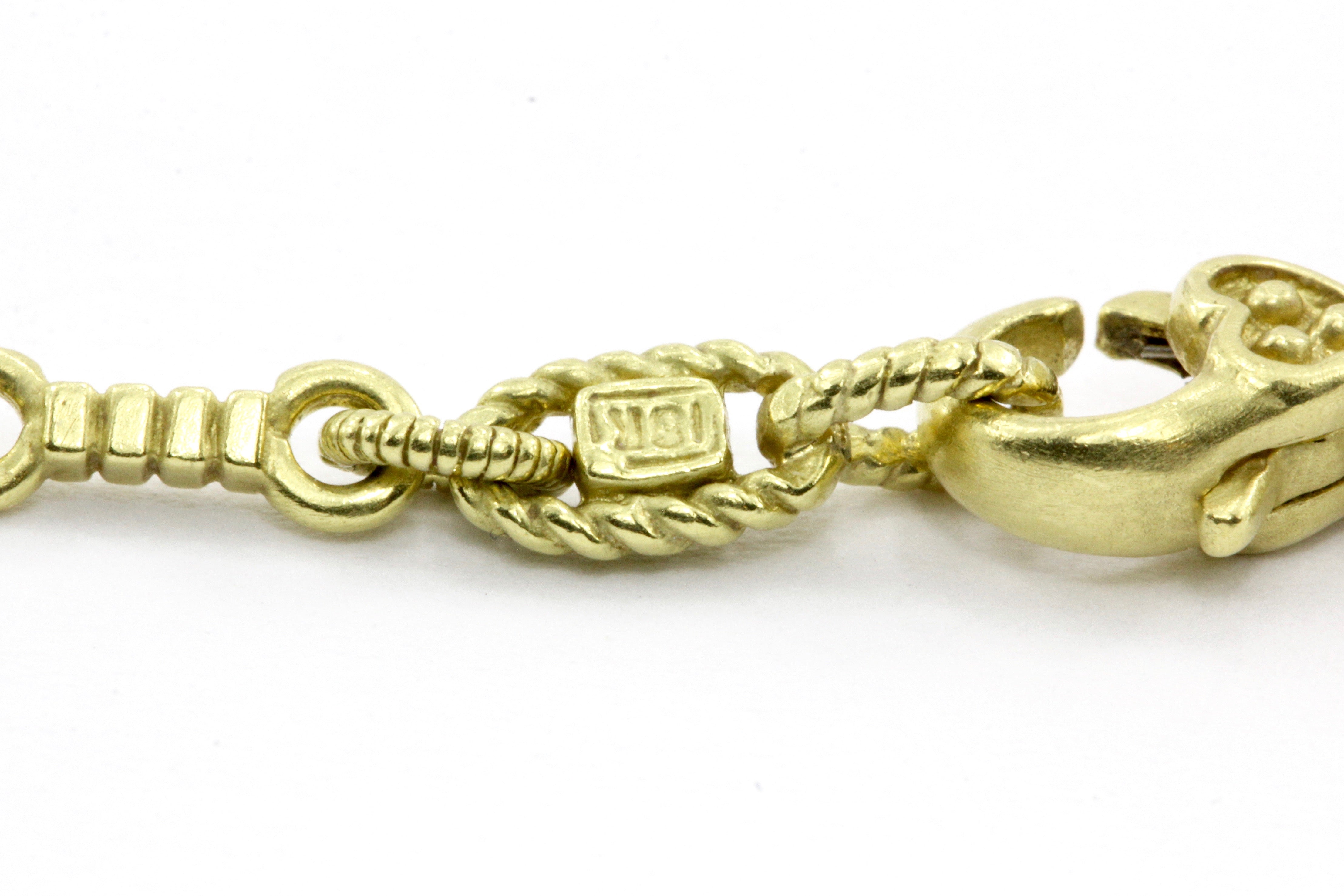 18K Yellow Gold Judith Ripka Heart Enhancer & Pearl Necklace - Queen May