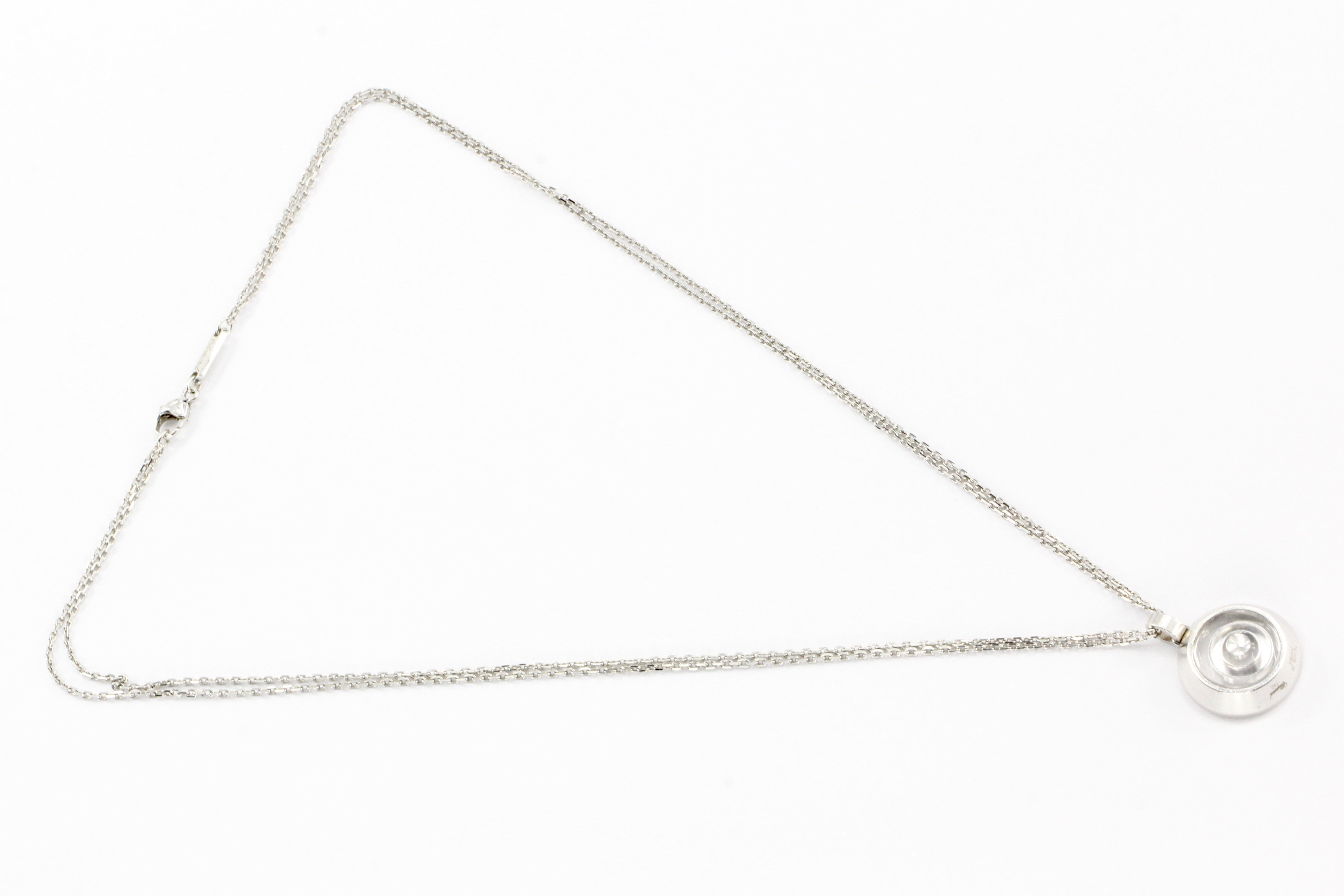 18K White Gold Chopard Floating Diamond Pendant - Queen May