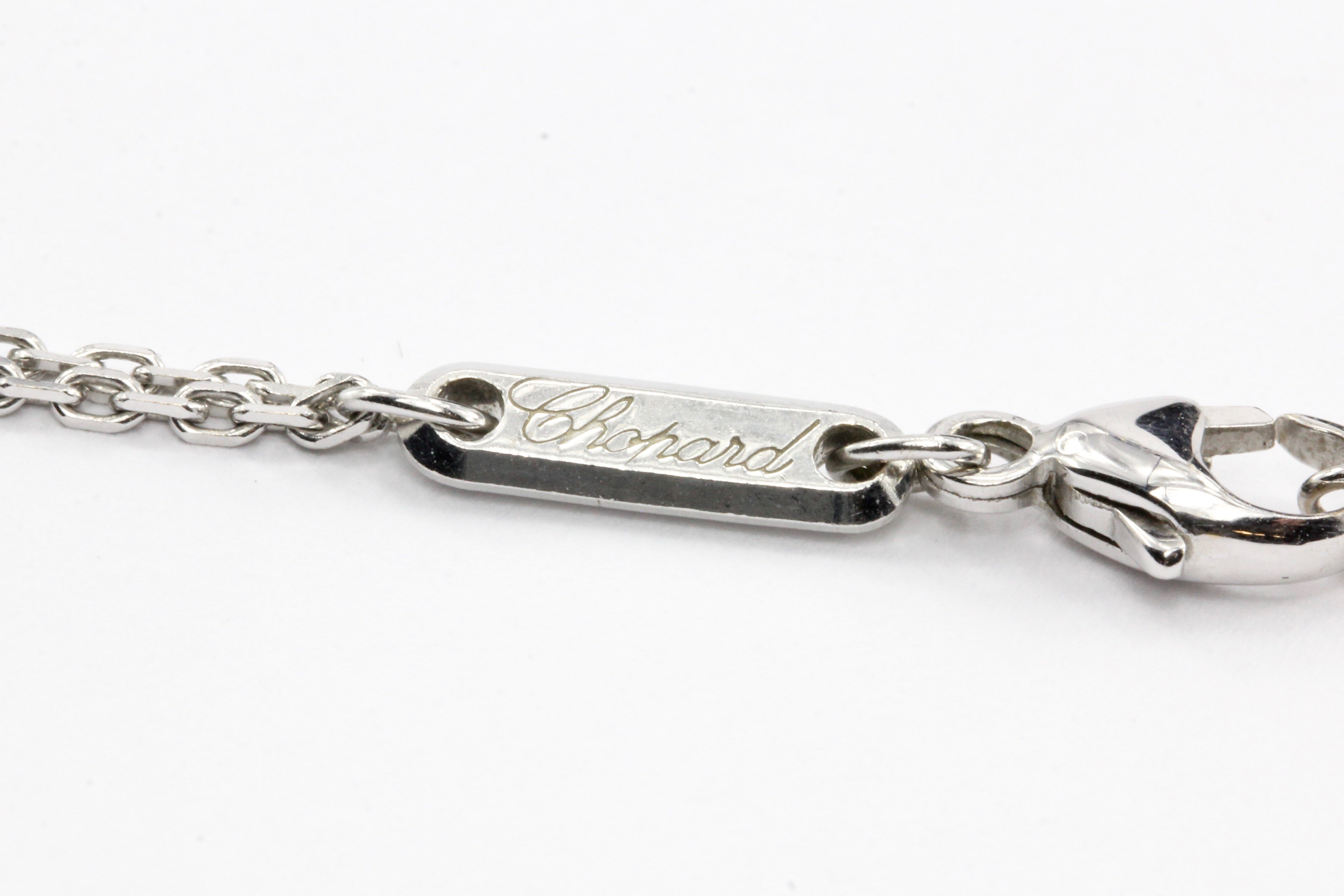 18K White Gold Chopard Floating Diamond Pendant - Queen May