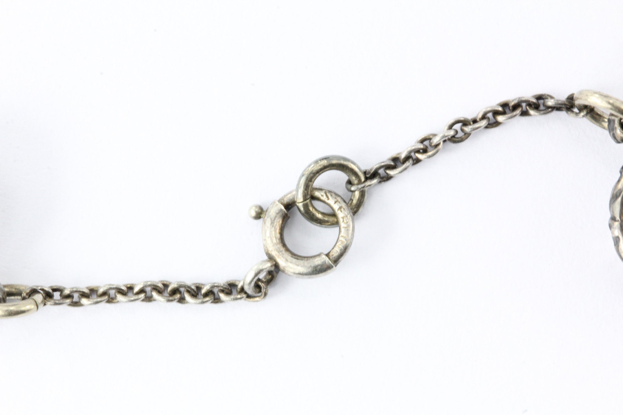 Antique Victorian Sterling Silver Paste / Crystal Necklace - Queen May