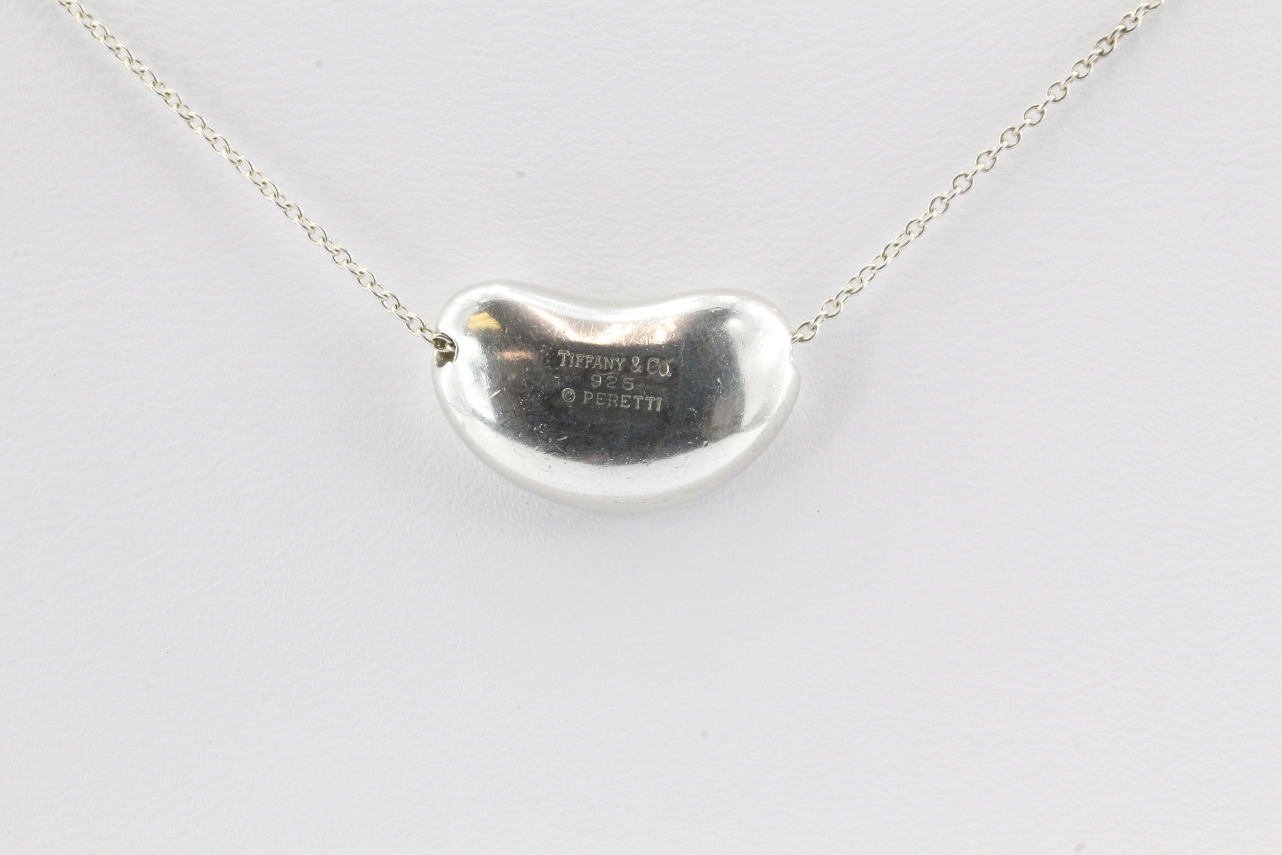 Tiffany & Co Sterling Silver Elsa Peretti Large Bean Necklace - Queen May