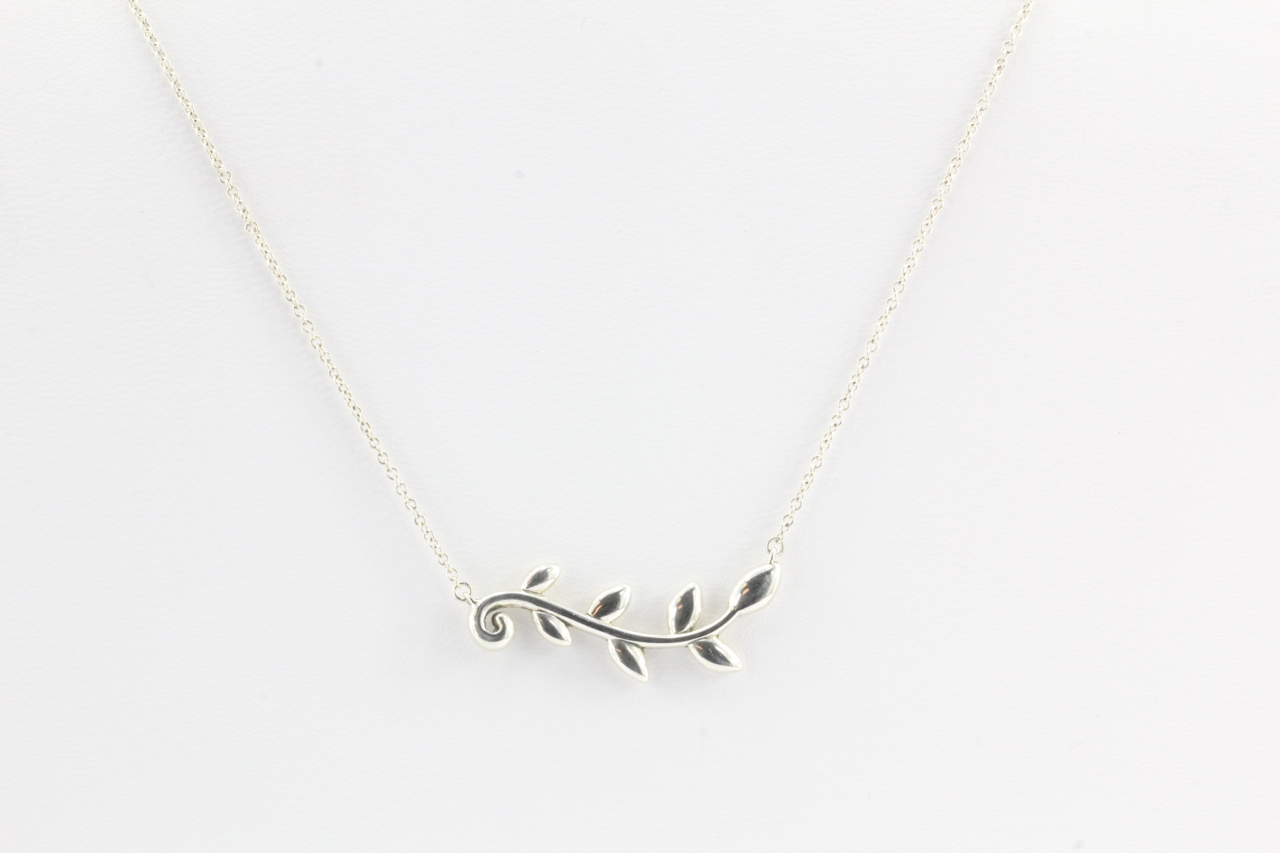 Tiffany & Co Paloma Picasso Sterling Silver Olive Branch Necklace - Queen May