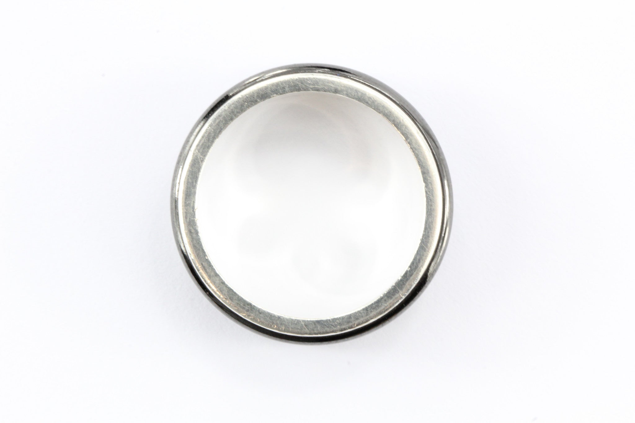 Tiffany & Co Sterling Silver & Titanium 1837 Ring Band Size 8.25 - Queen May