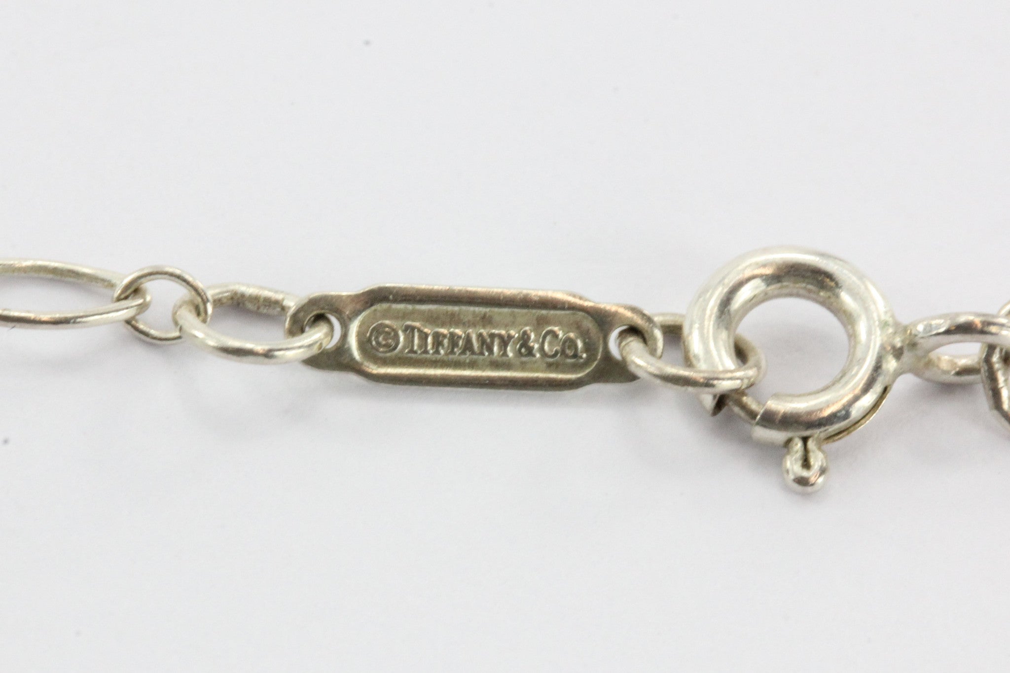 Tiffany & Co Sterling Silver Large Key Pendant Necklace 16" - Queen May