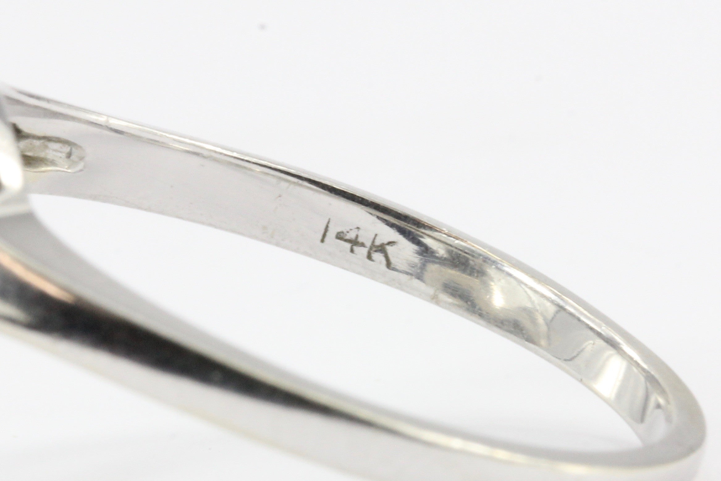 Retro 14K White Gold Diamond Ring Enhancer Jacket c.1950 - Queen May
