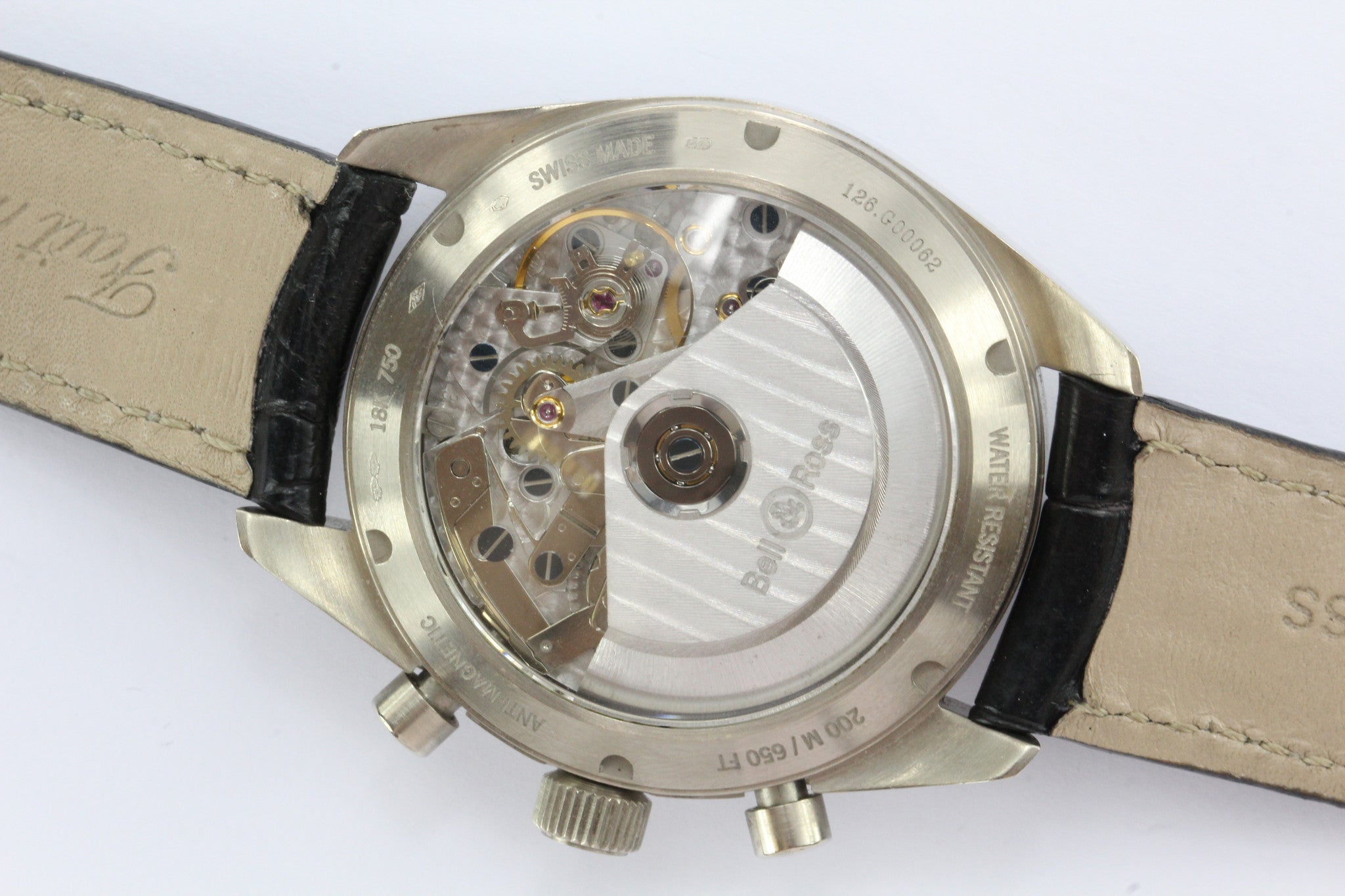 Bell & Ross Vintage 126 Automatic Chronograph 18k White Gold 39mm Watch - Queen May