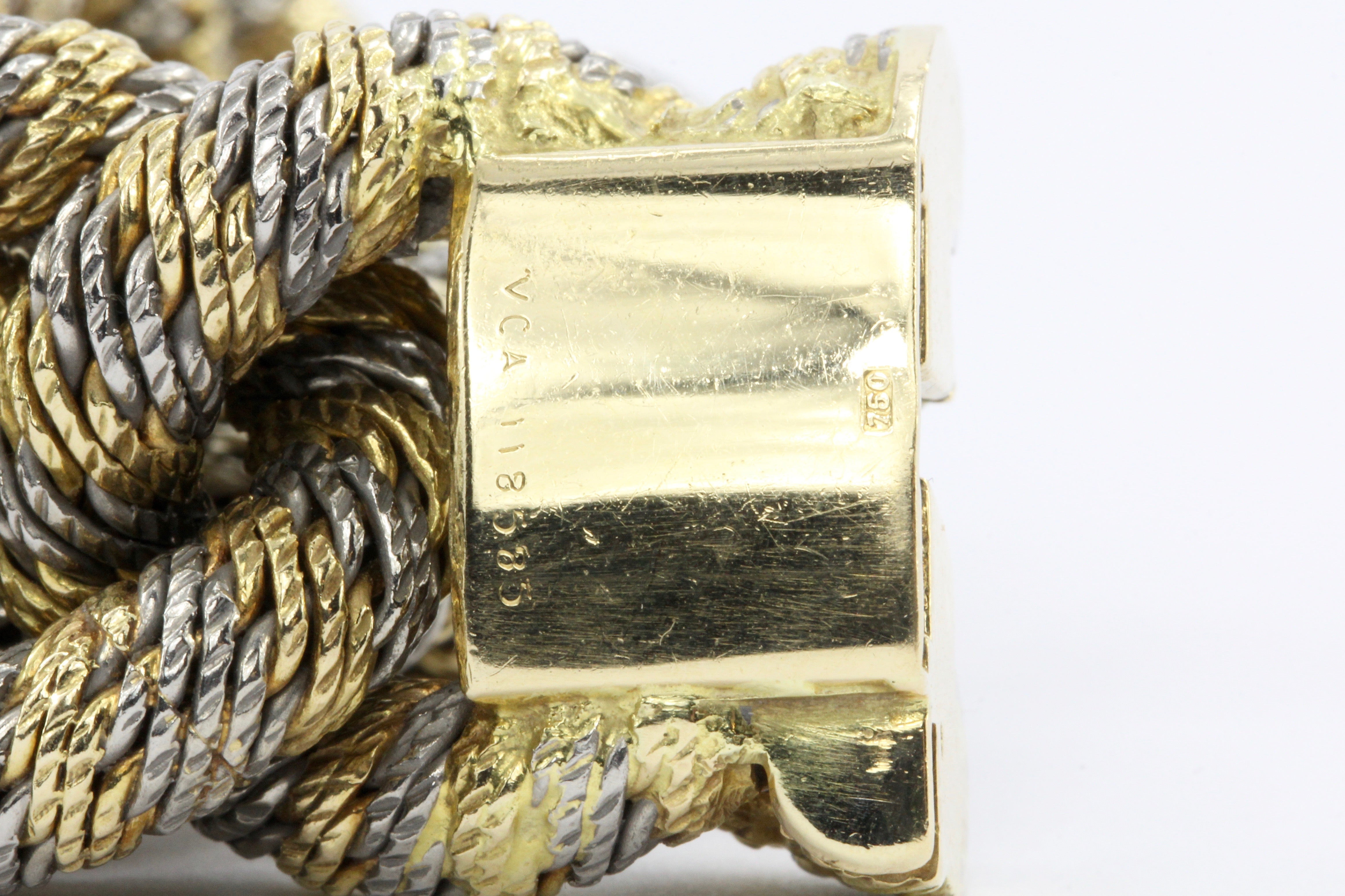 Van Cleef & Arpels Georges Lenfant Paris Woven Gold & Platinum Bracelet c.1970's - Queen May