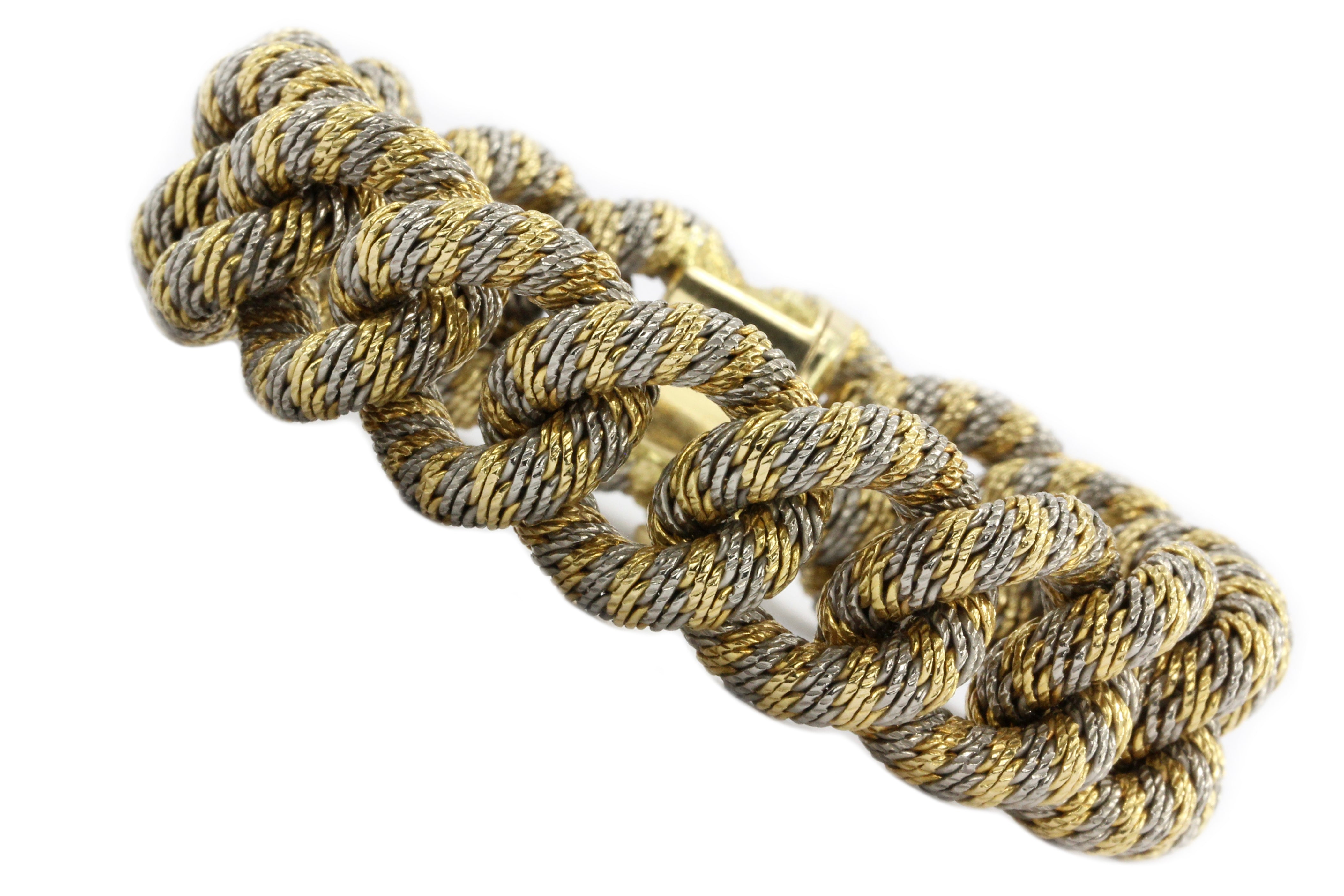 Van Cleef & Arpels Georges Lenfant Paris Woven Gold & Platinum Bracelet c.1970's - Queen May