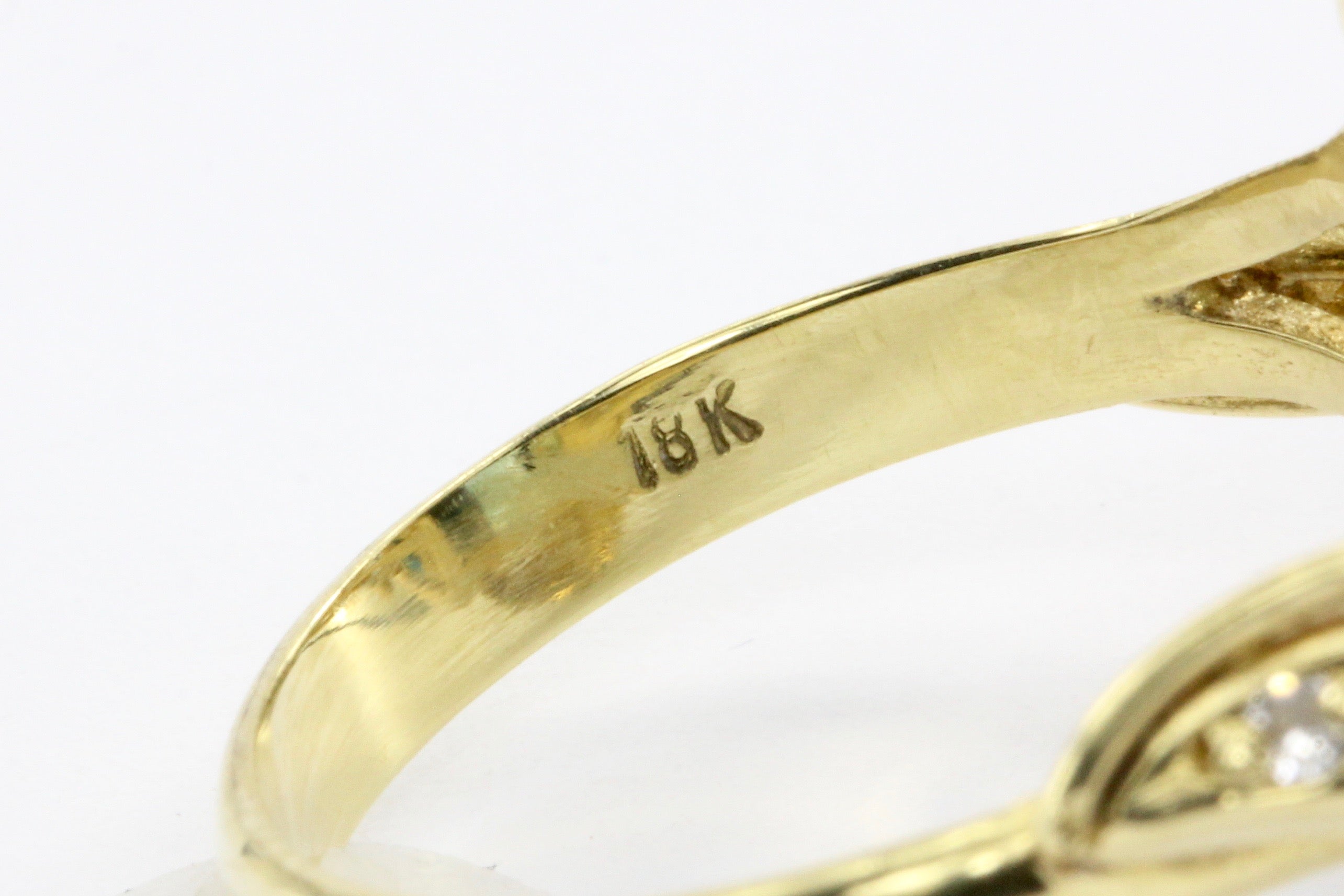 18K Yellow Gold 9 Carat Blue Topaz and Diamond Ring - Queen May