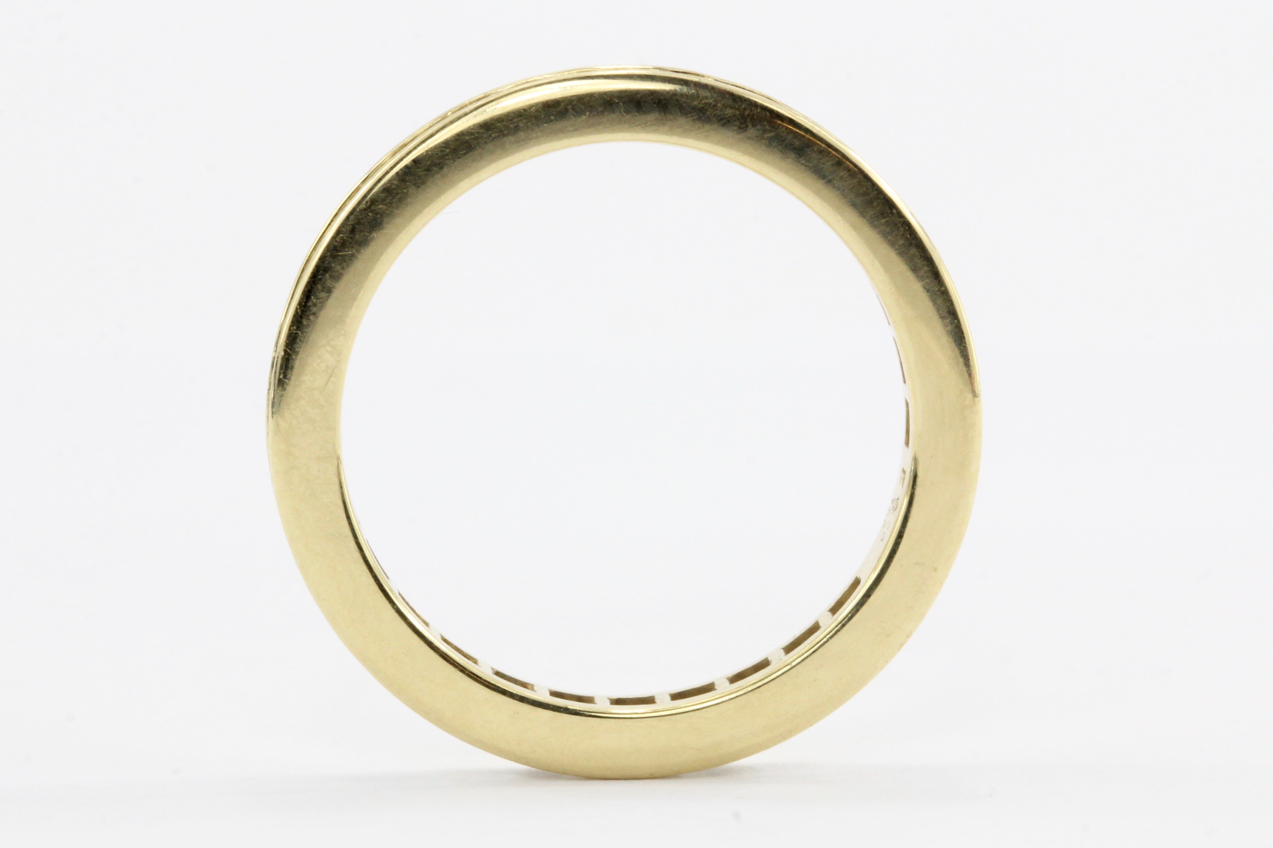 Tiffany 18K Yellow Gold Square Cut Eternity Band - Queen May