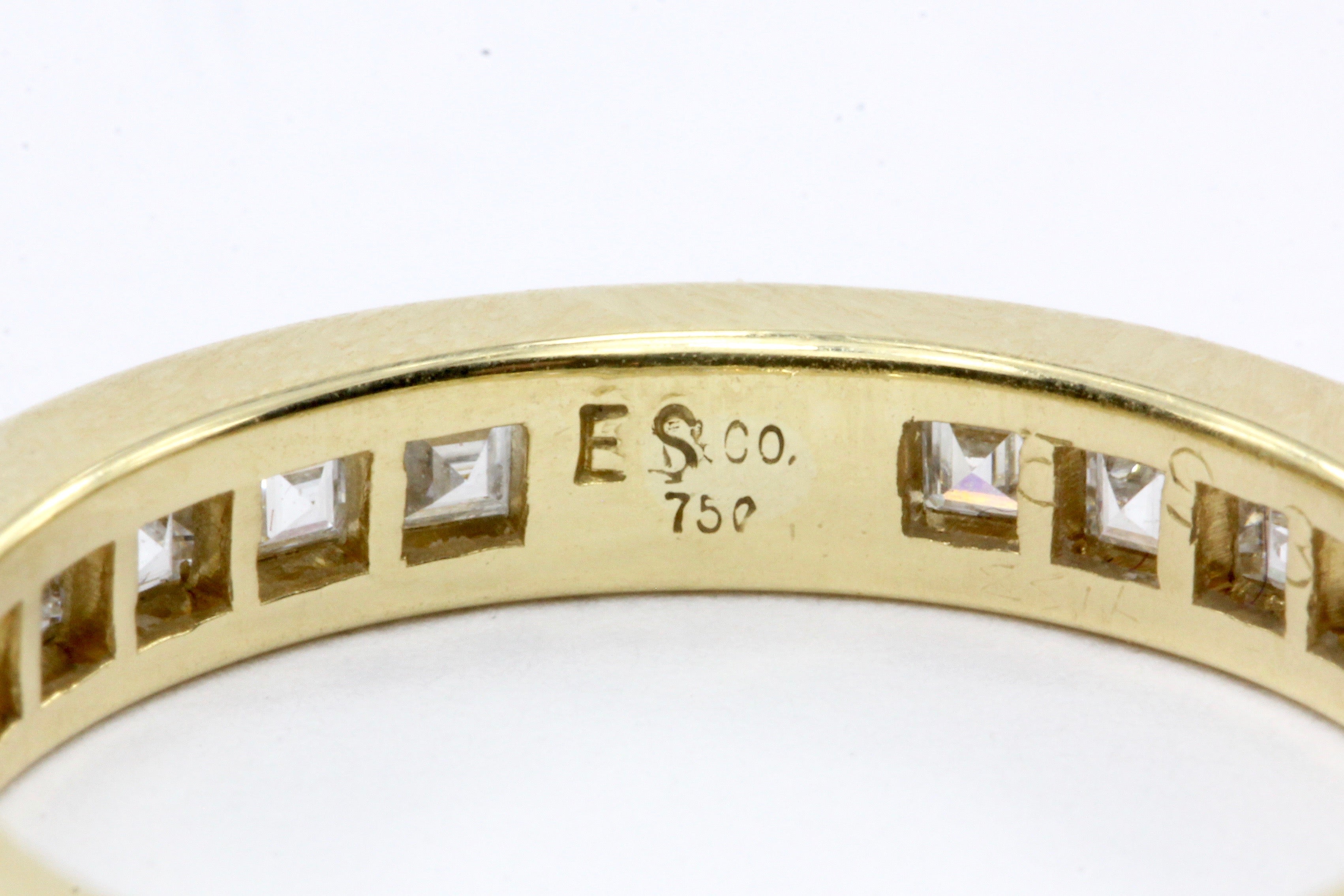 Tiffany 18K Yellow Gold Square Cut Eternity Band - Queen May
