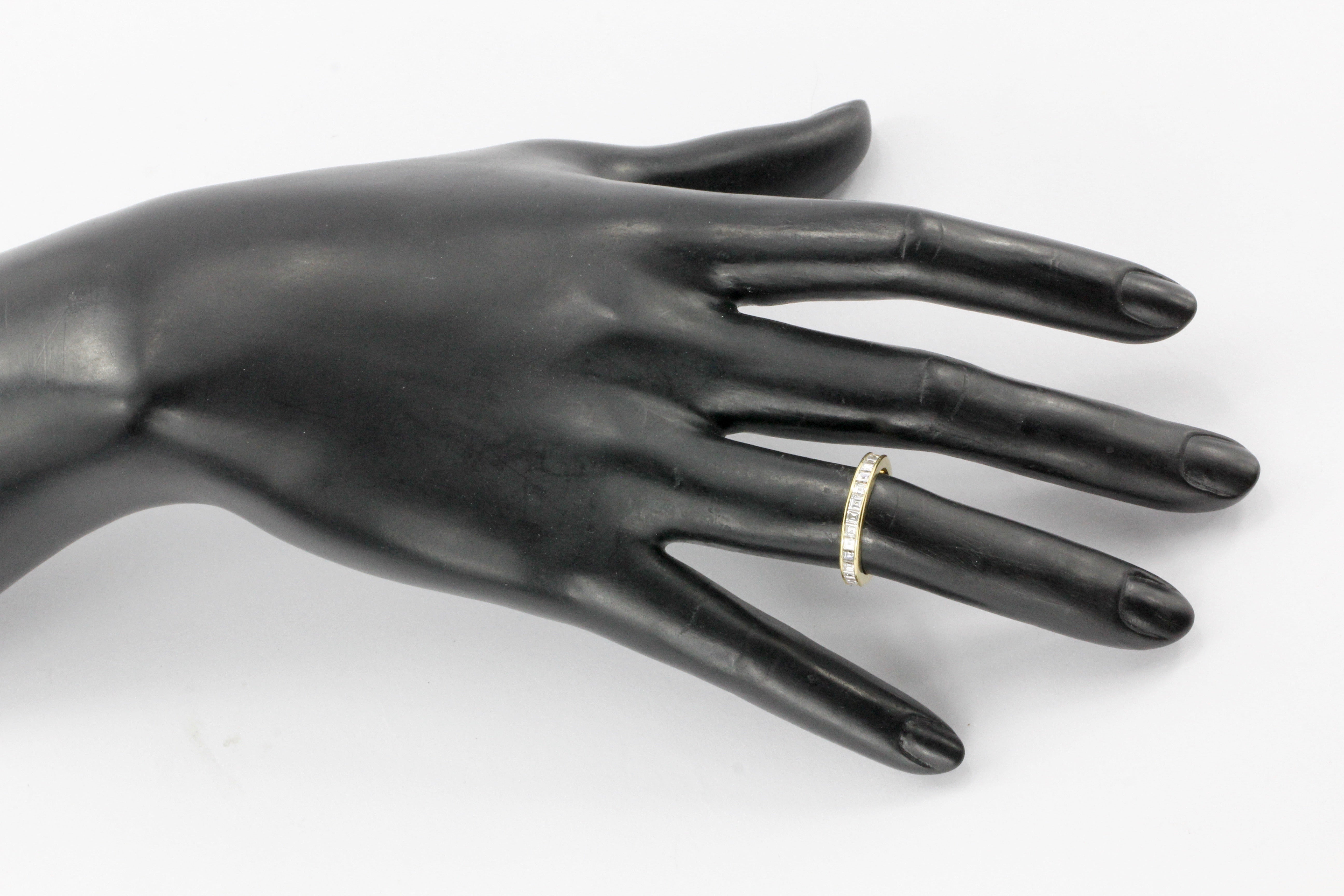 Tiffany 18K Yellow Gold Square Cut Eternity Band - Queen May