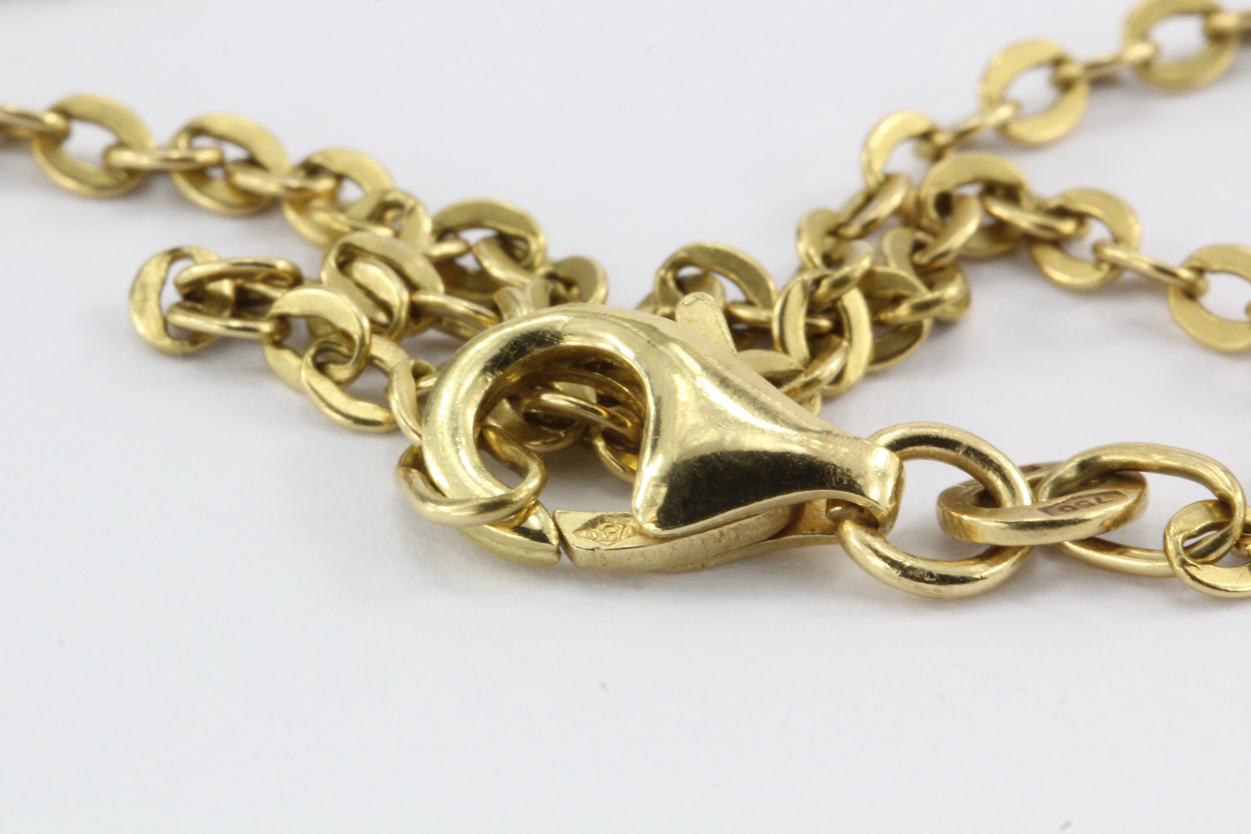 Retro 18K Gold Diamond Flower Swirl Pendant Necklace - Queen May
