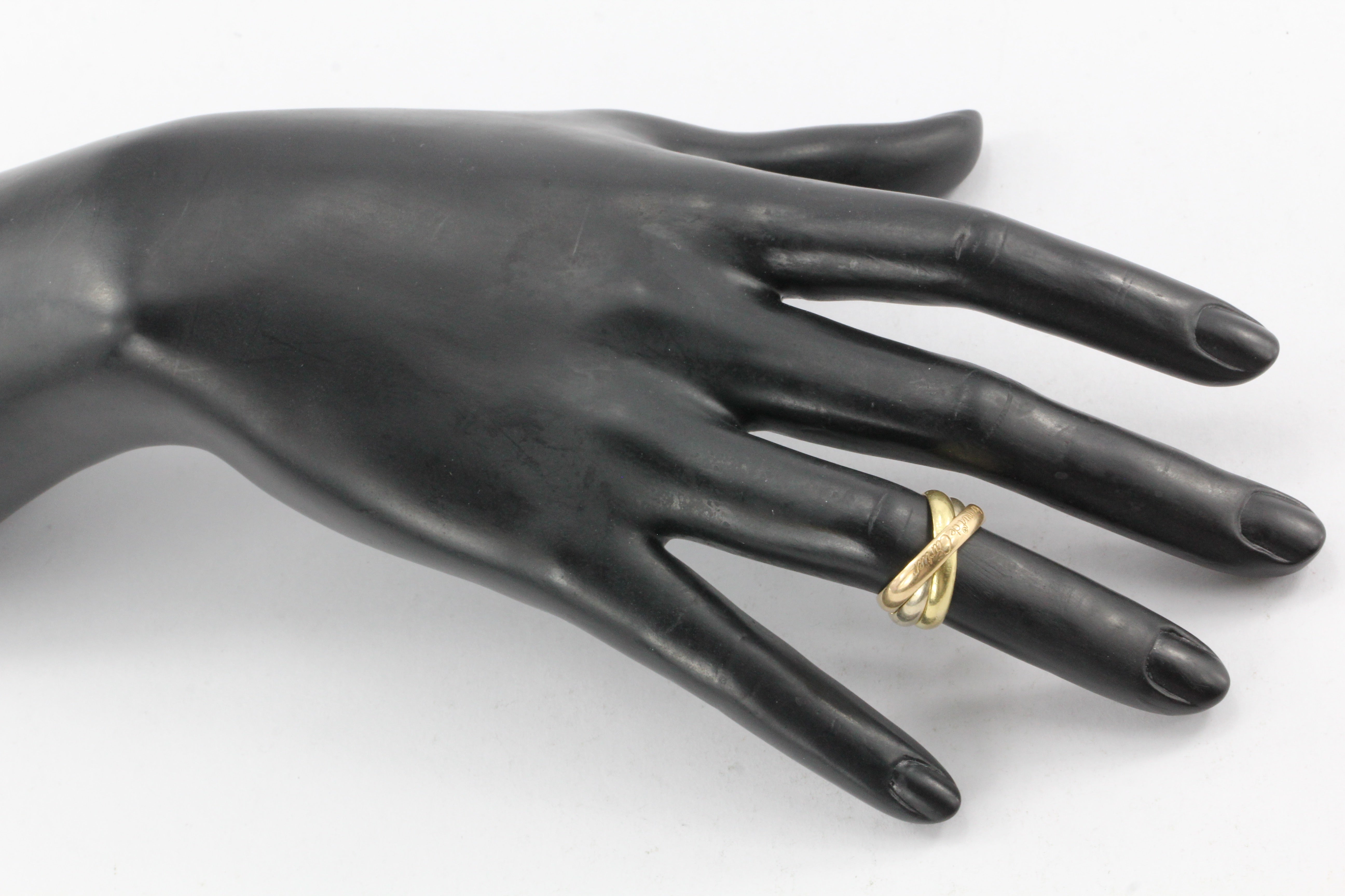 Cartier Must de 18K Gold Trinity Ring Band Size 6 - Queen May