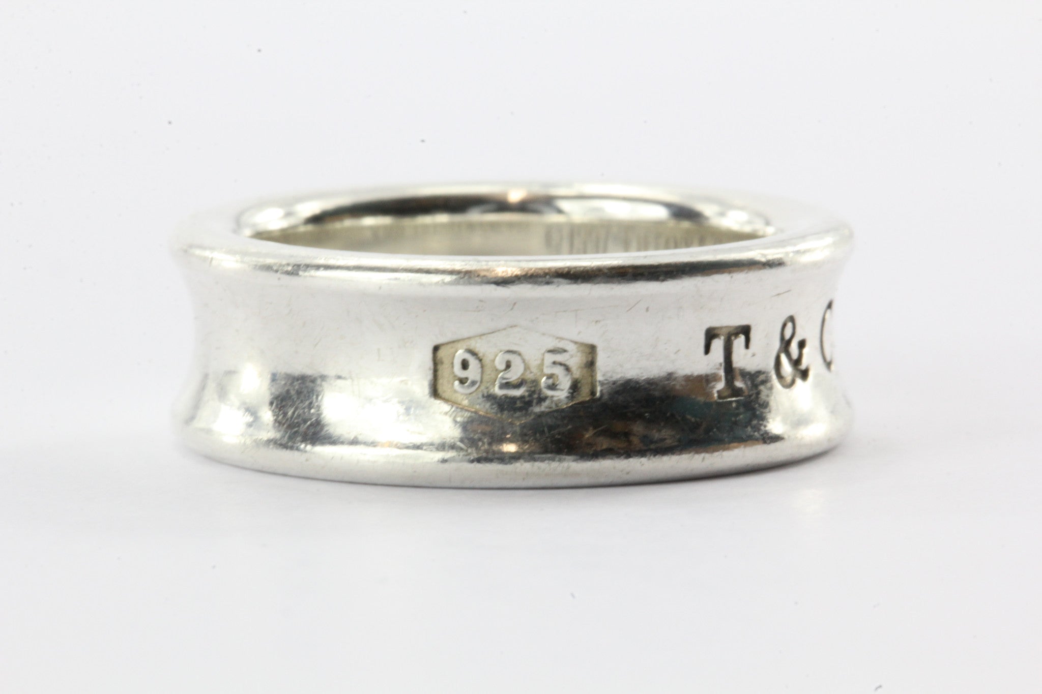 Tiffany & Co Sterling Silver 1837 Concave Band Ring Size 6 - Queen May