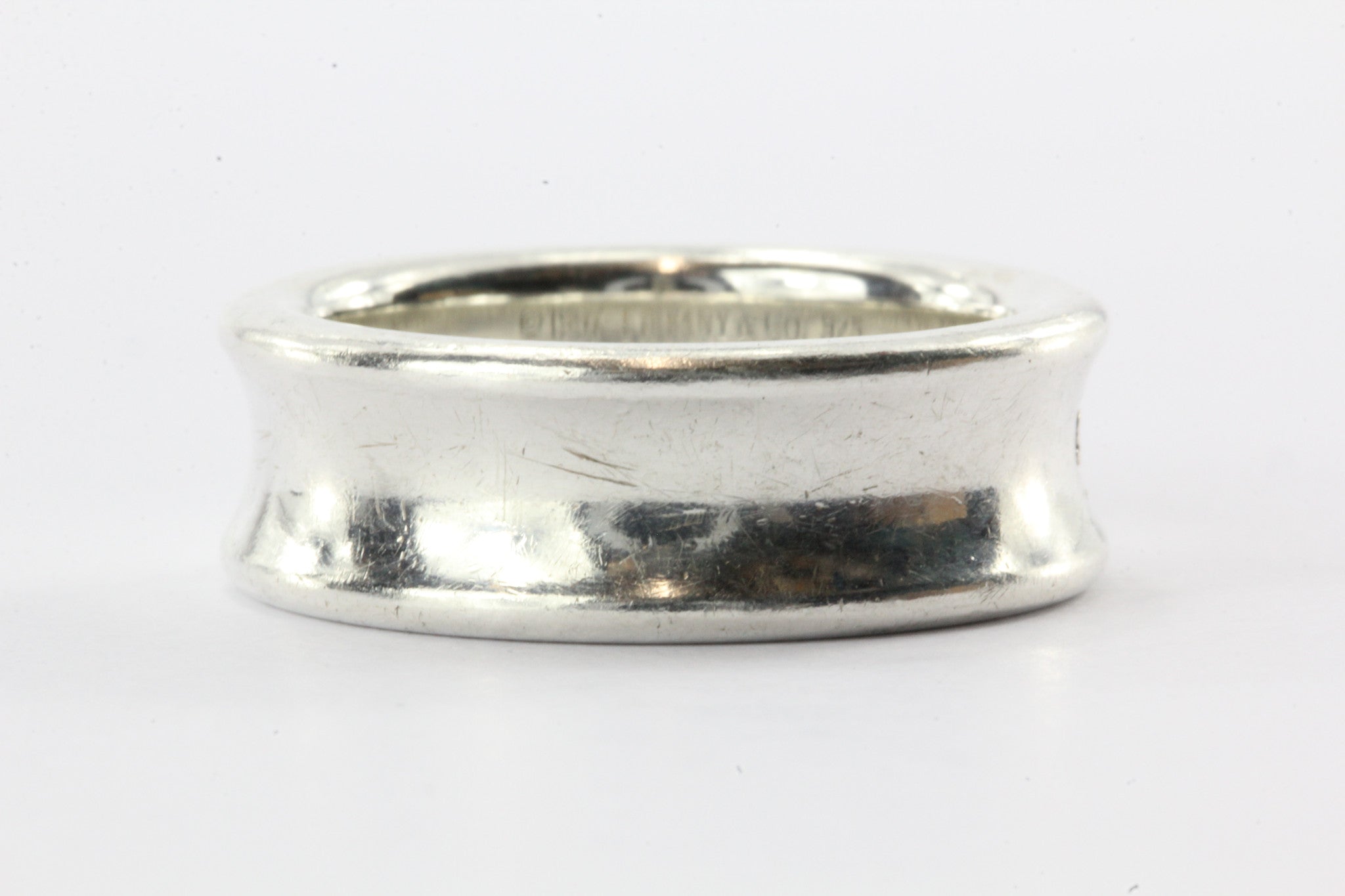 Tiffany & Co Sterling Silver 1837 Concave Band Ring Size 6 - Queen May