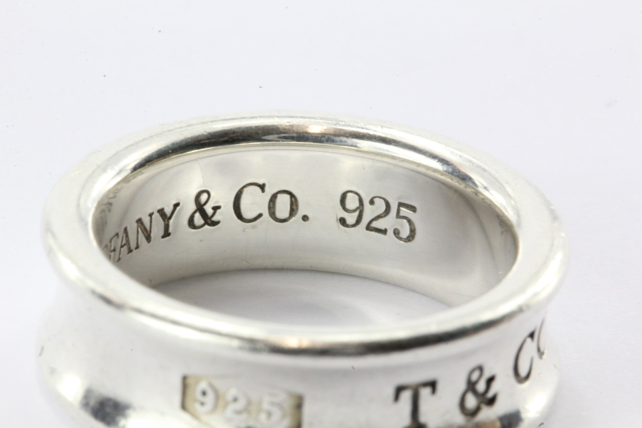 Tiffany & Co Sterling Silver 1837 Concave Band Ring Size 6 - Queen May