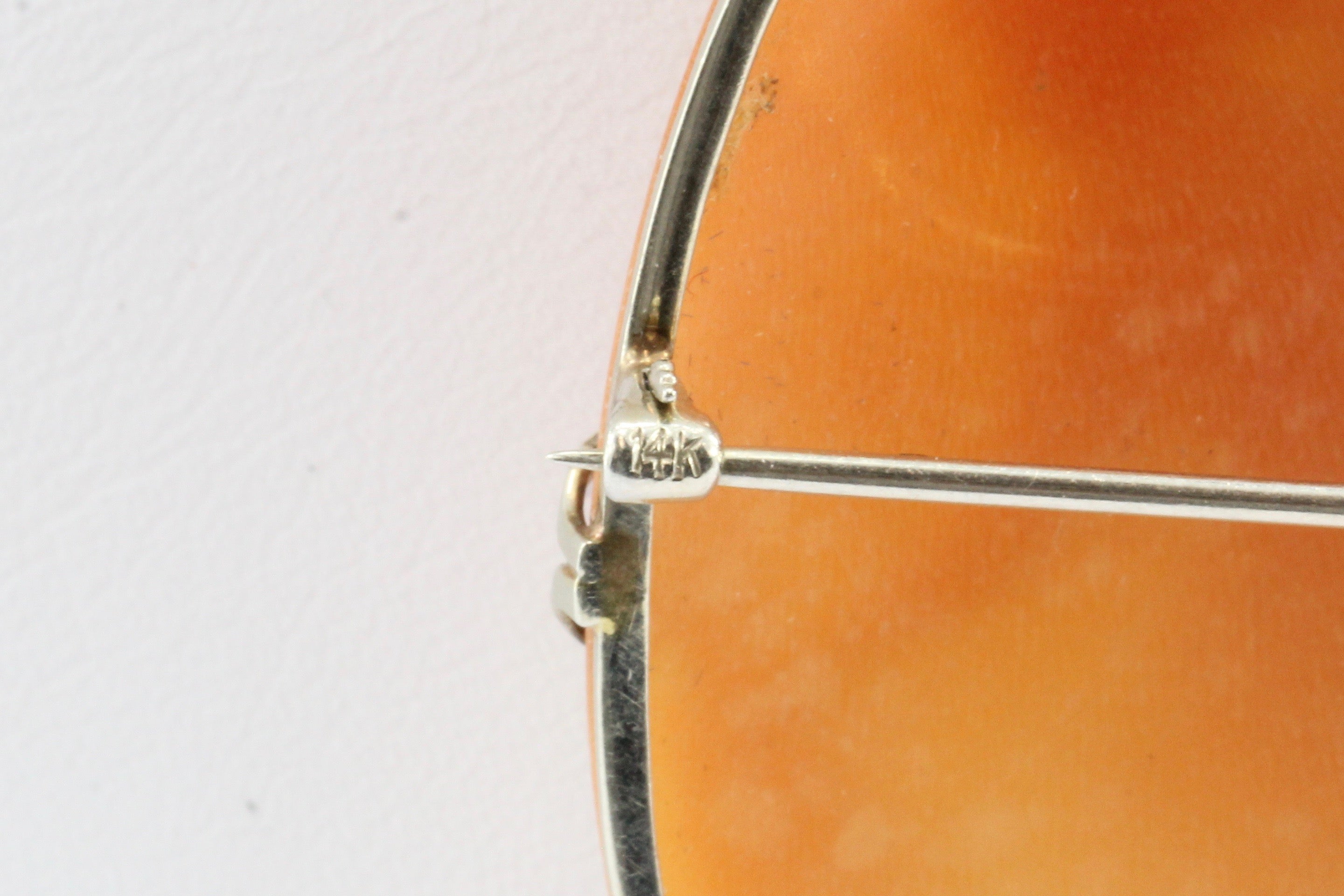 Victorian 14K White Gold Large Three Graces Carved Cameo Pendant/ Brooch c.1890 - Queen May