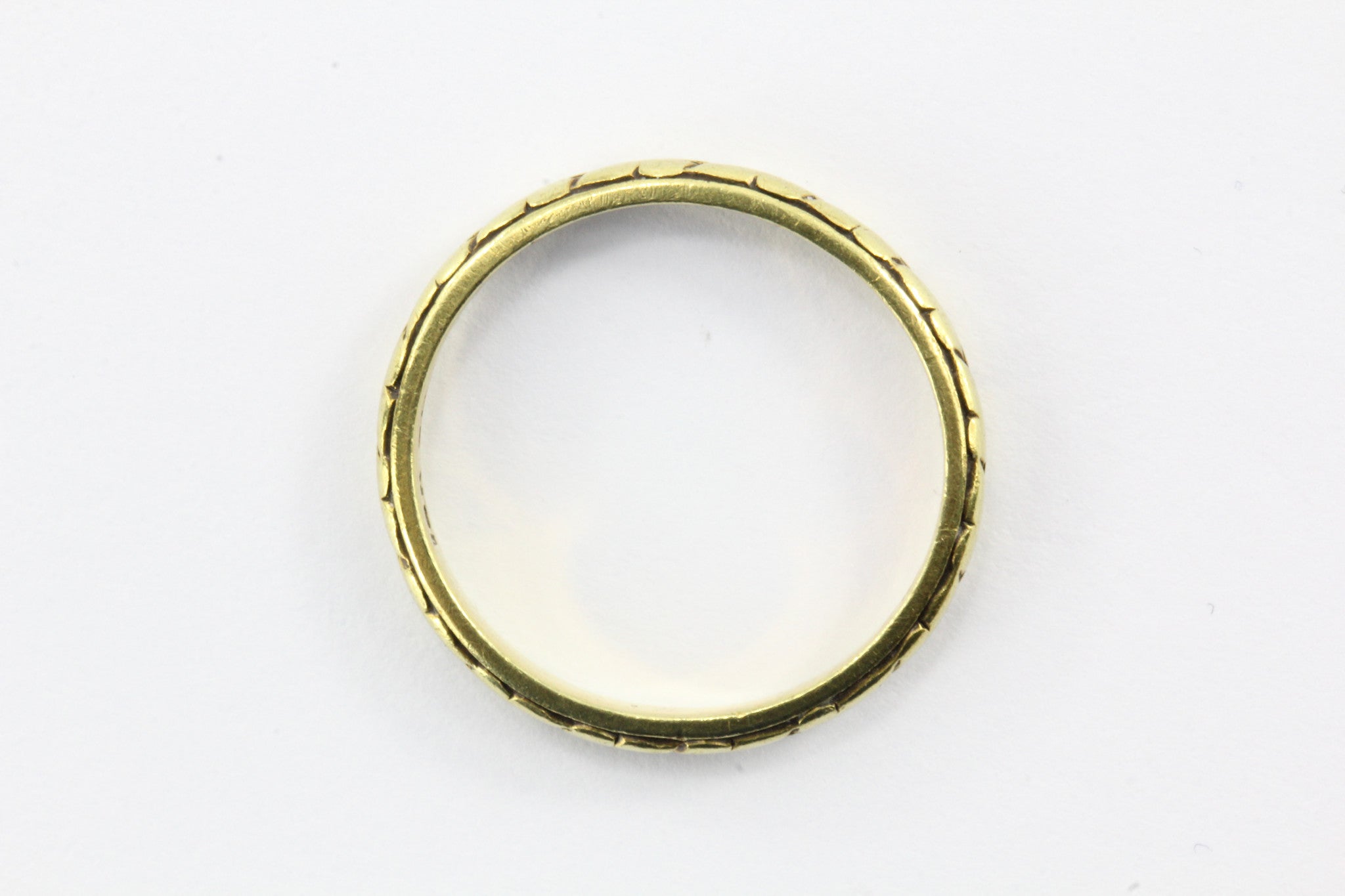 Art Deco 18K Yellow Gold Wedding Band Circa 1921 - Queen May