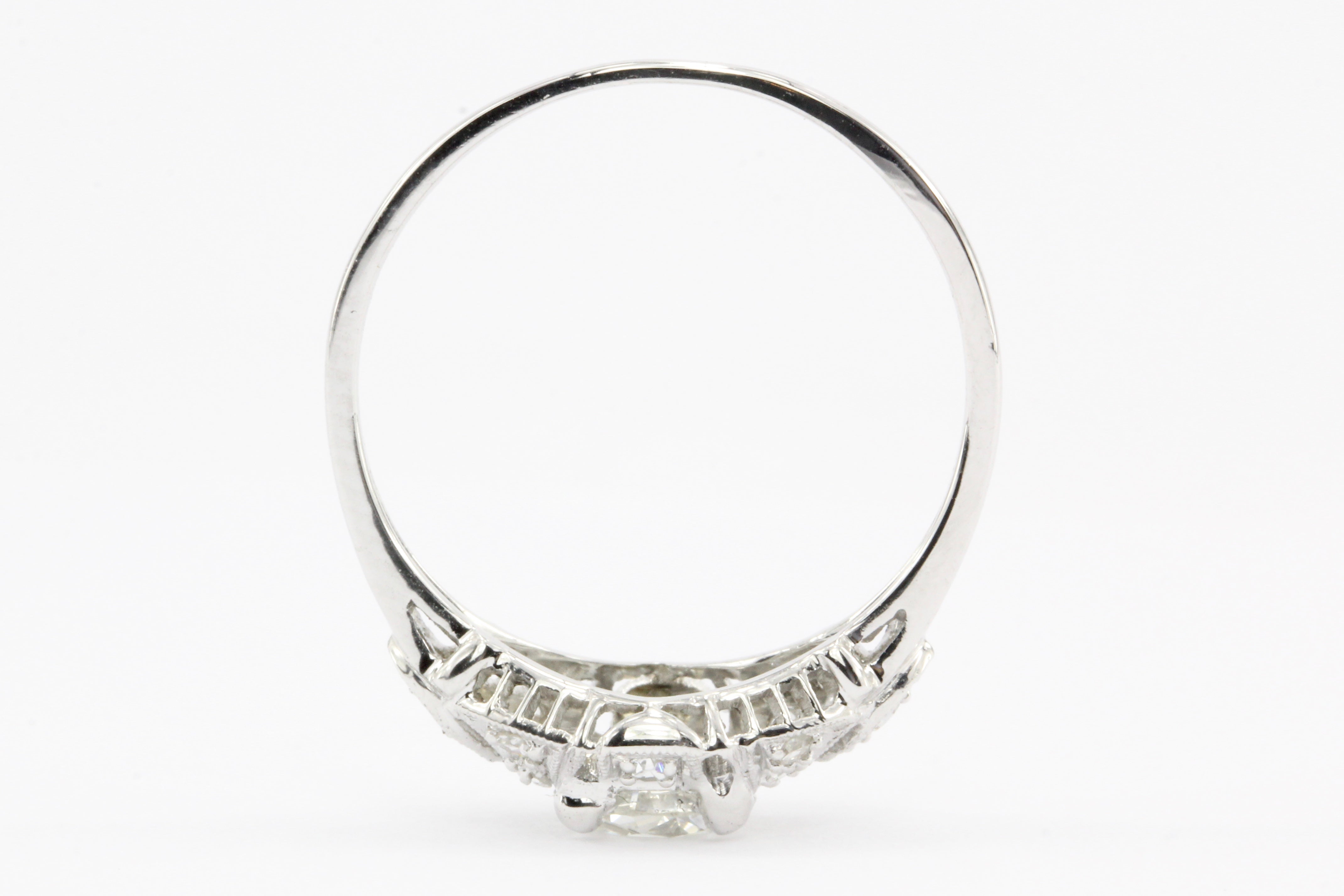 Platinum Art Deco Old European Cut Diamond Engagement Ring c.1920's - Queen May