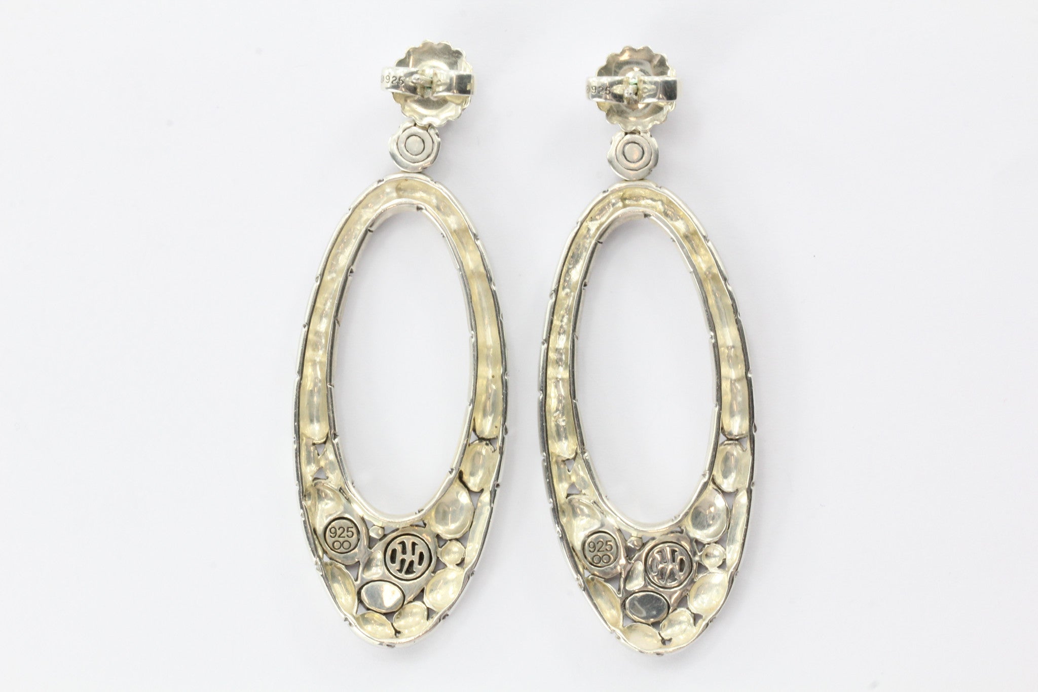 John Hardy Sterling Silver Kali Pebble Oval Drop Earrings - Queen May