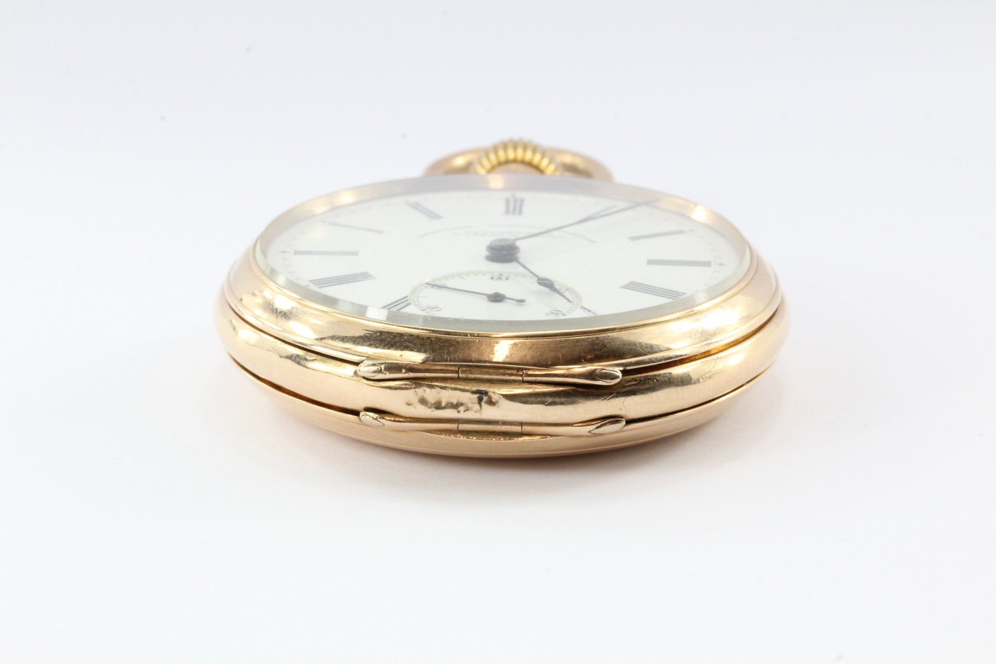 A. Lange & Sohne Glashutte I/S 43mm German 14K Gold Pocket Watch Circa 1897 - Queen May