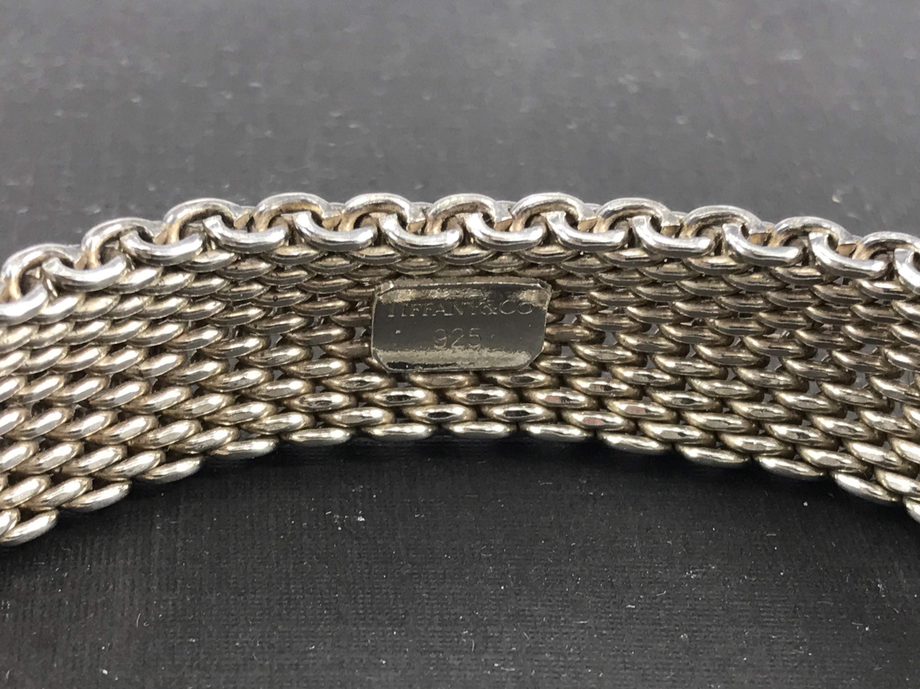 Tiffany & Co Sterling Silver Somerset Mesh 15mm Bracelet - Queen May