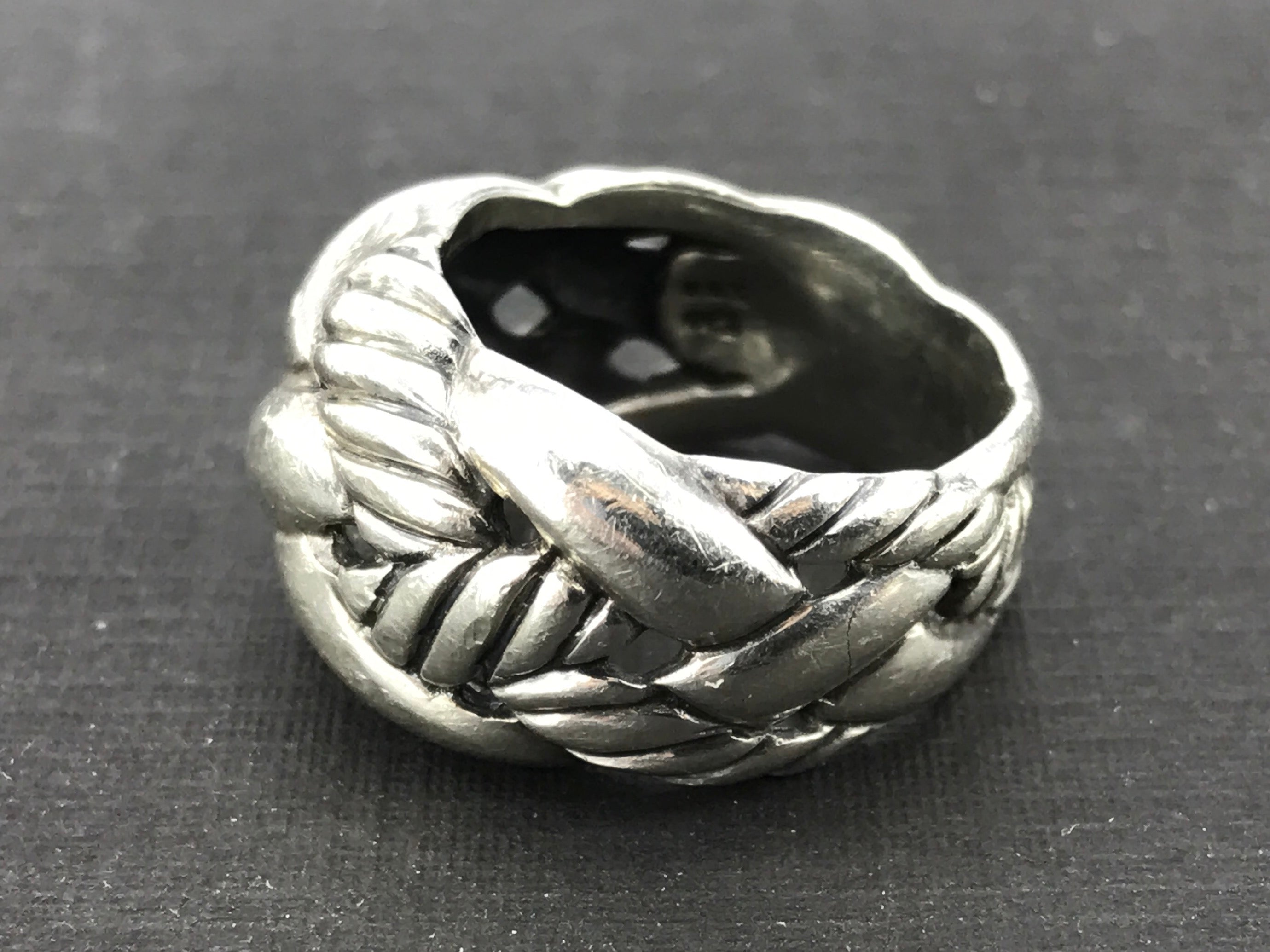 David Yurman Sterling Silver Woven Cable Ring Size 6 - Queen May