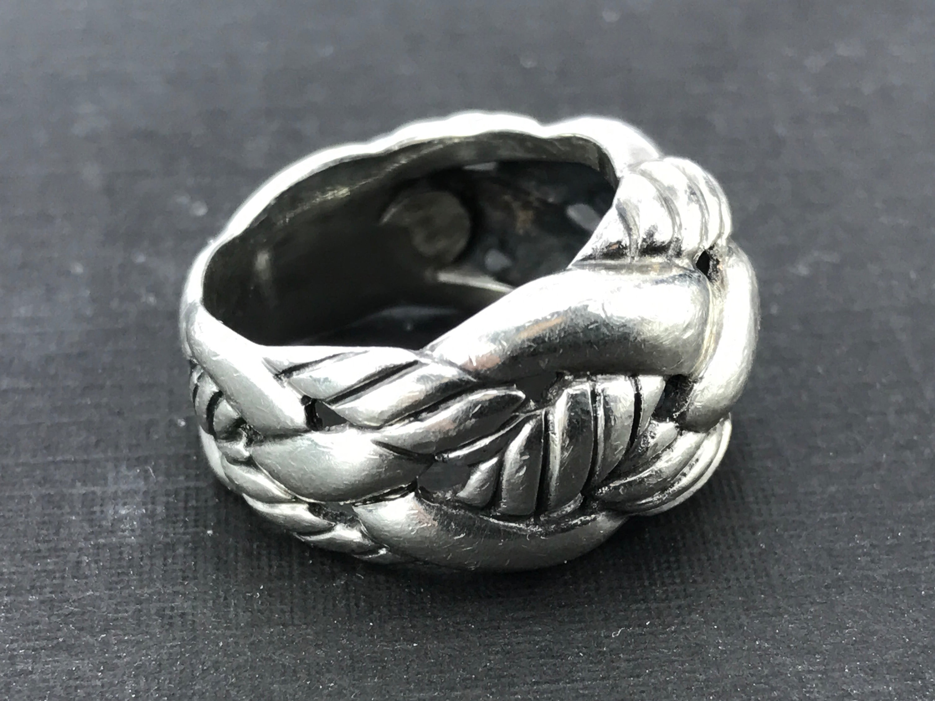 David Yurman Sterling Silver Woven Cable Ring Size 6 - Queen May