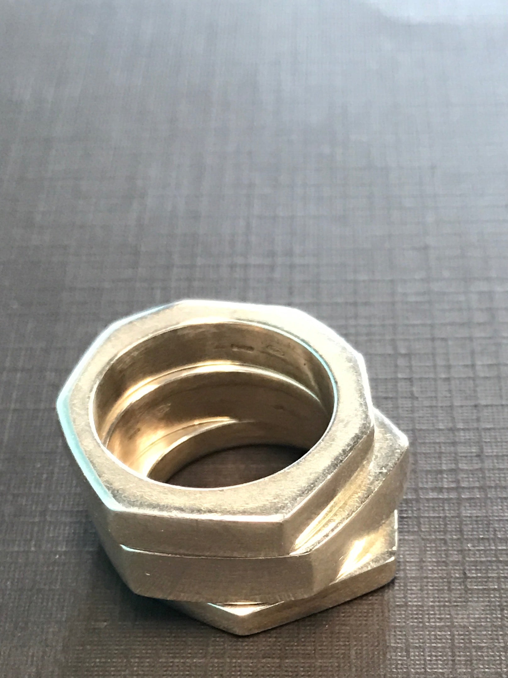 3 Gucci Sterling Silver Bamboo Stackable 5.5mm, 4.5mm, 3.2mm Ring Set Size 7.5 - Queen May