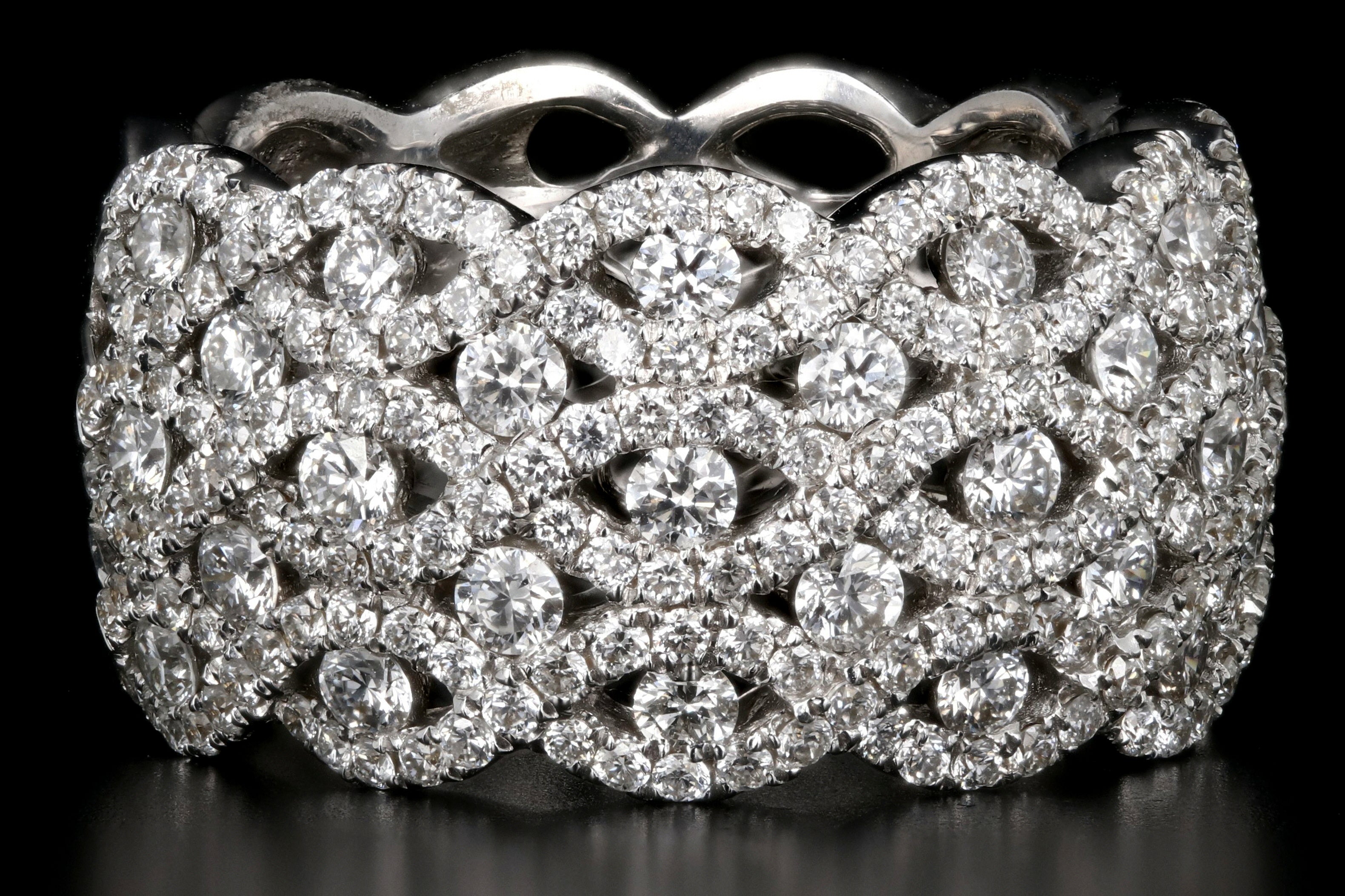 Modern 18K White Gold 2.26 Carat Diamond Band - Queen May