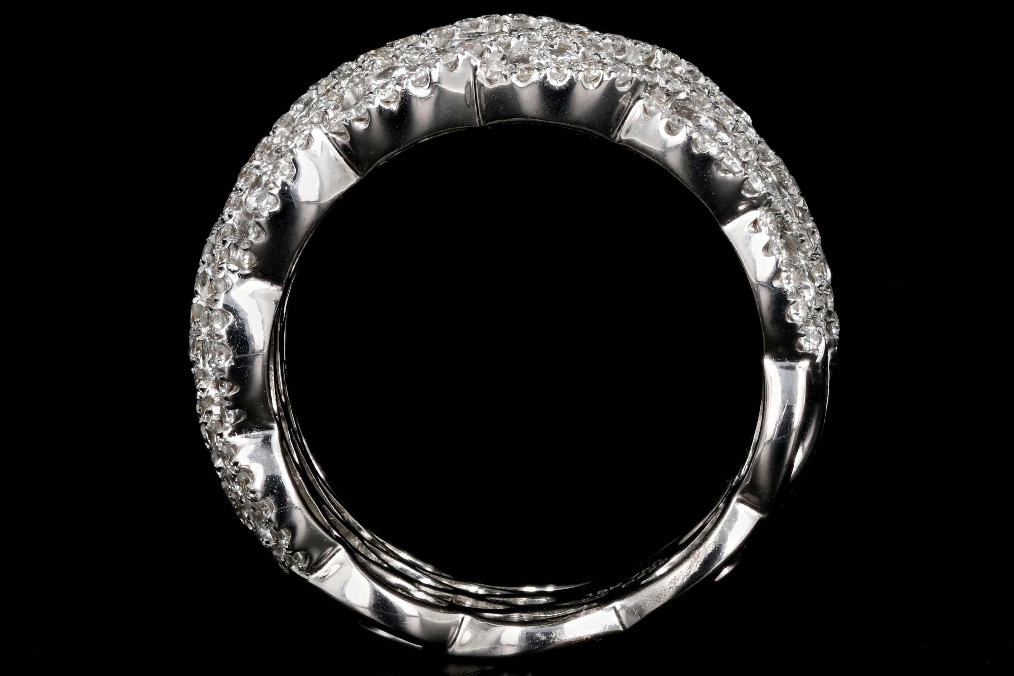 Modern 18K White Gold 2.26 Carat Diamond Band - Queen May