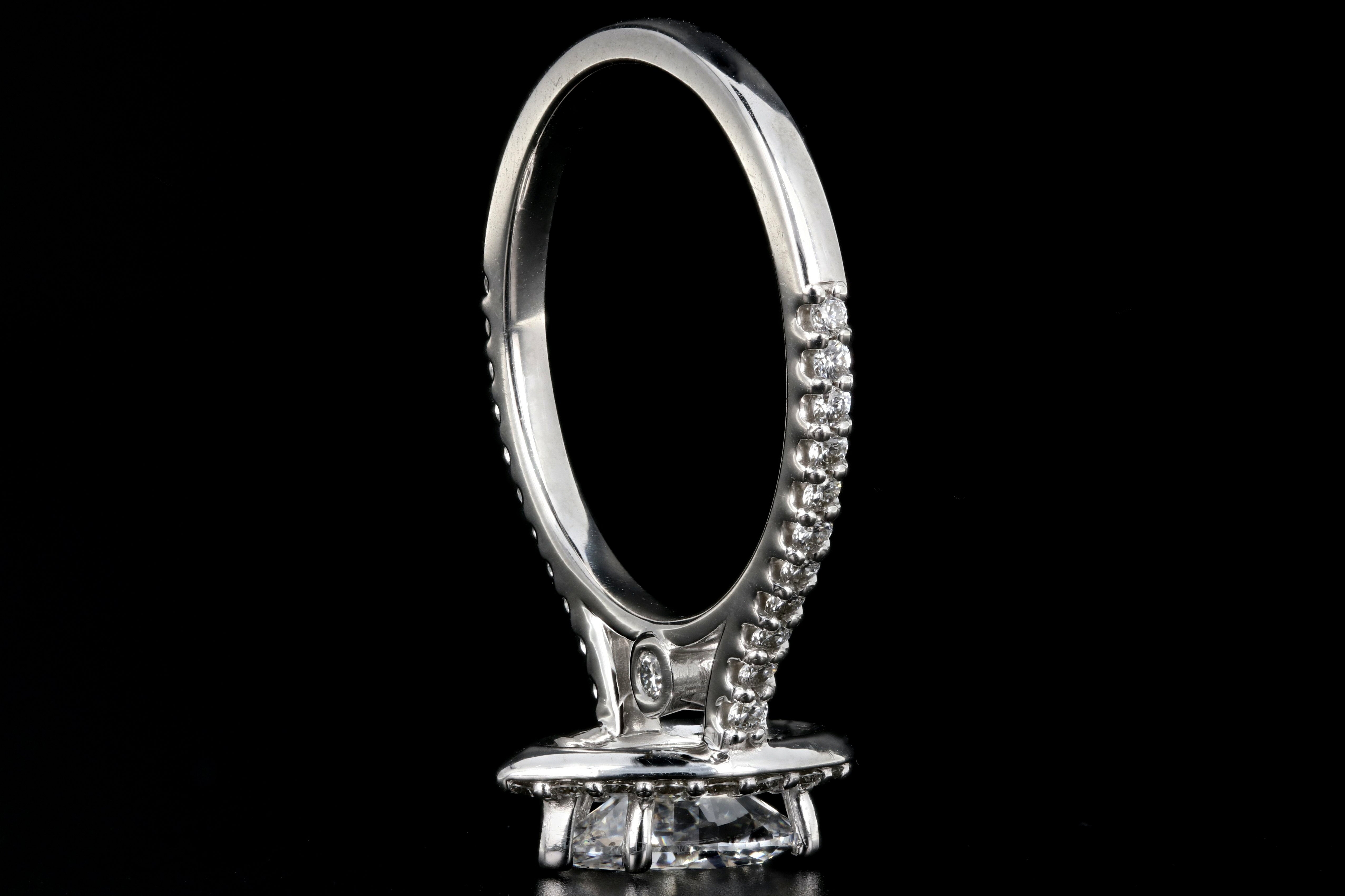 Modern 14K White Gold 1.08CT Pear Cut Diamond Ring GIA Certified - Queen May