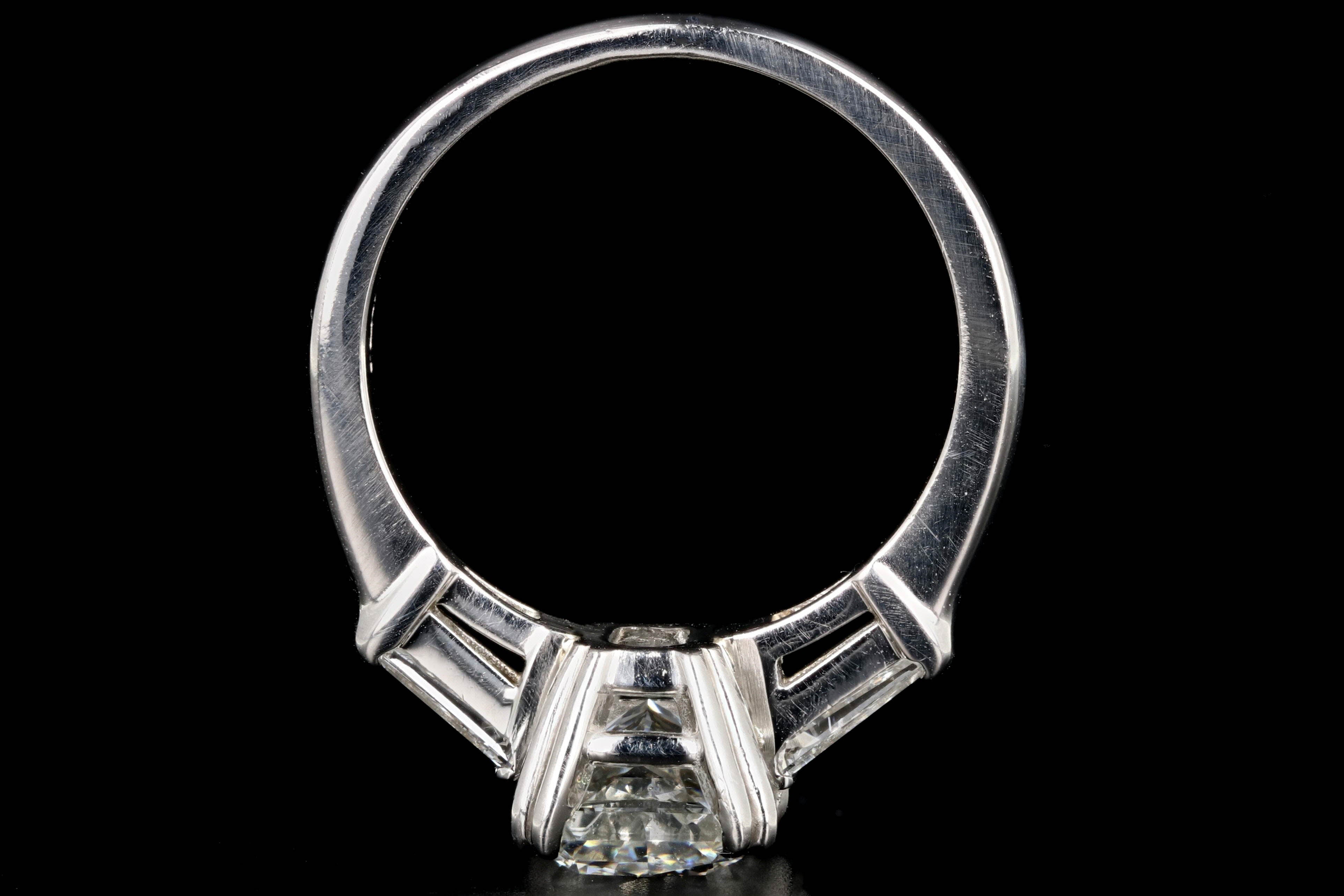 Modern Platinum 2.43 Carat Radiant Cut Diamond Engagement Ring GIA Certified - Queen May