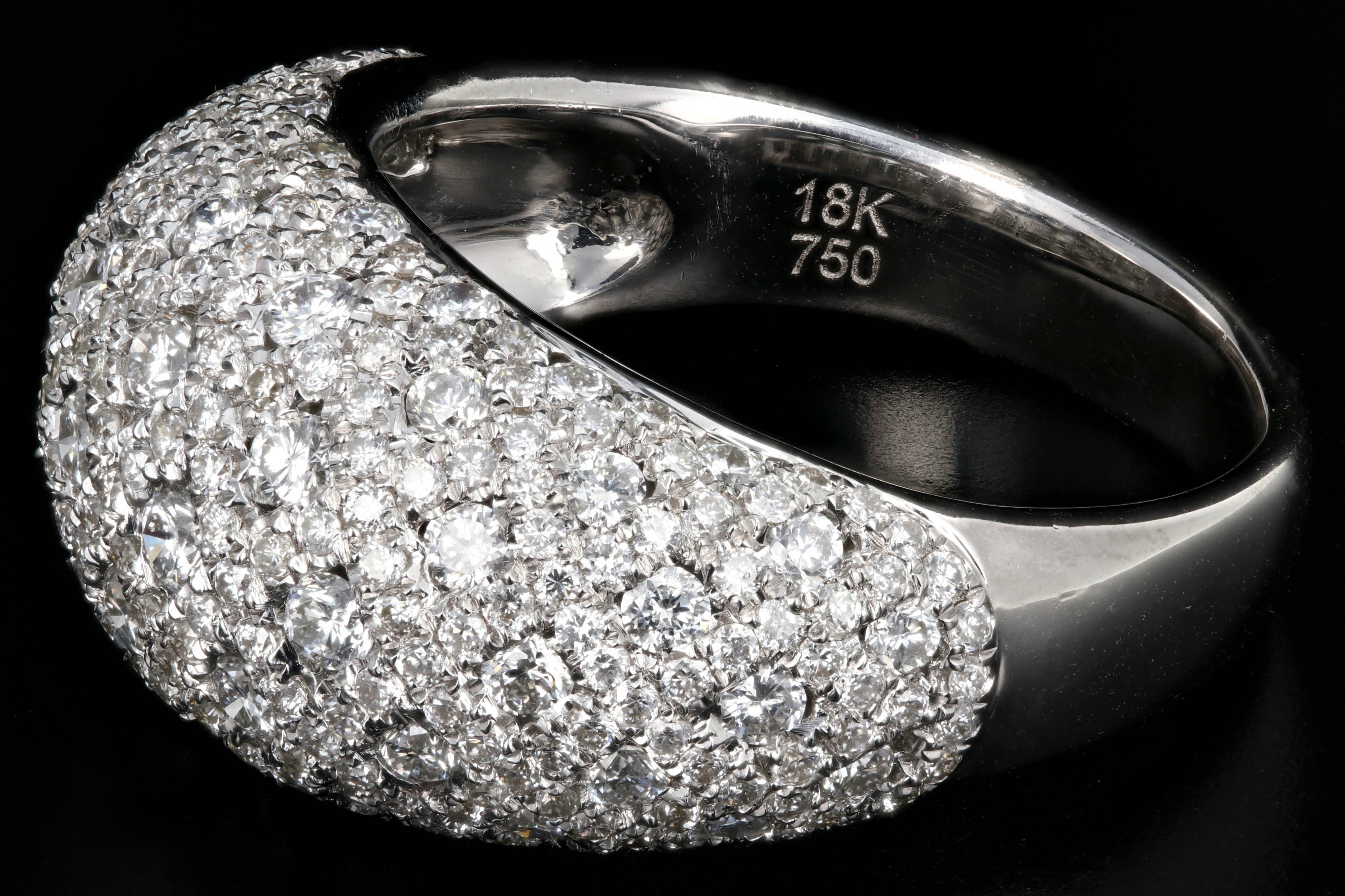 Modern 18K White Gold 1.94 Carat Diamond Band - Queen May