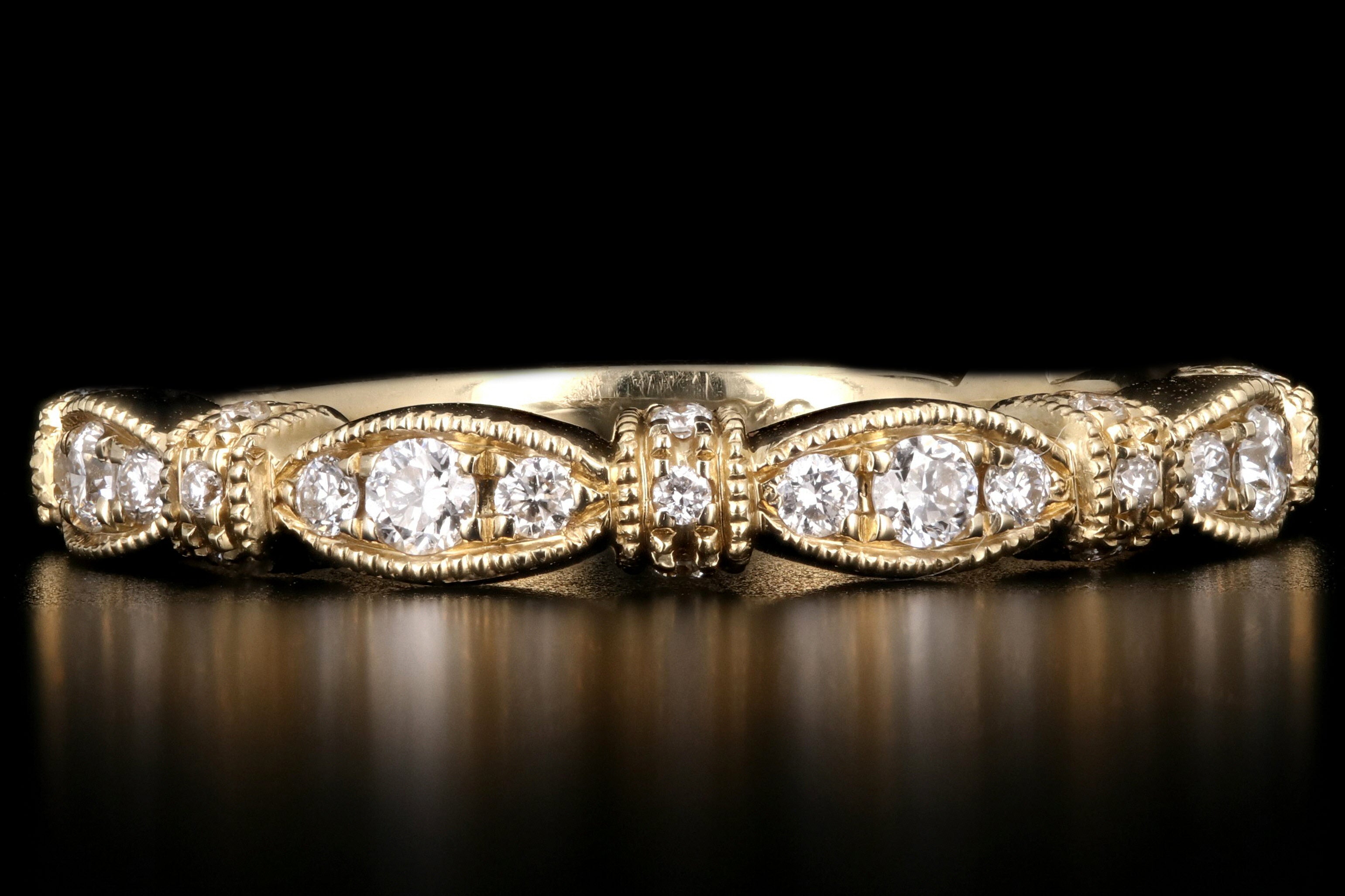Modern 14K Yellow Gold .31 CTW Diamond Band - Queen May