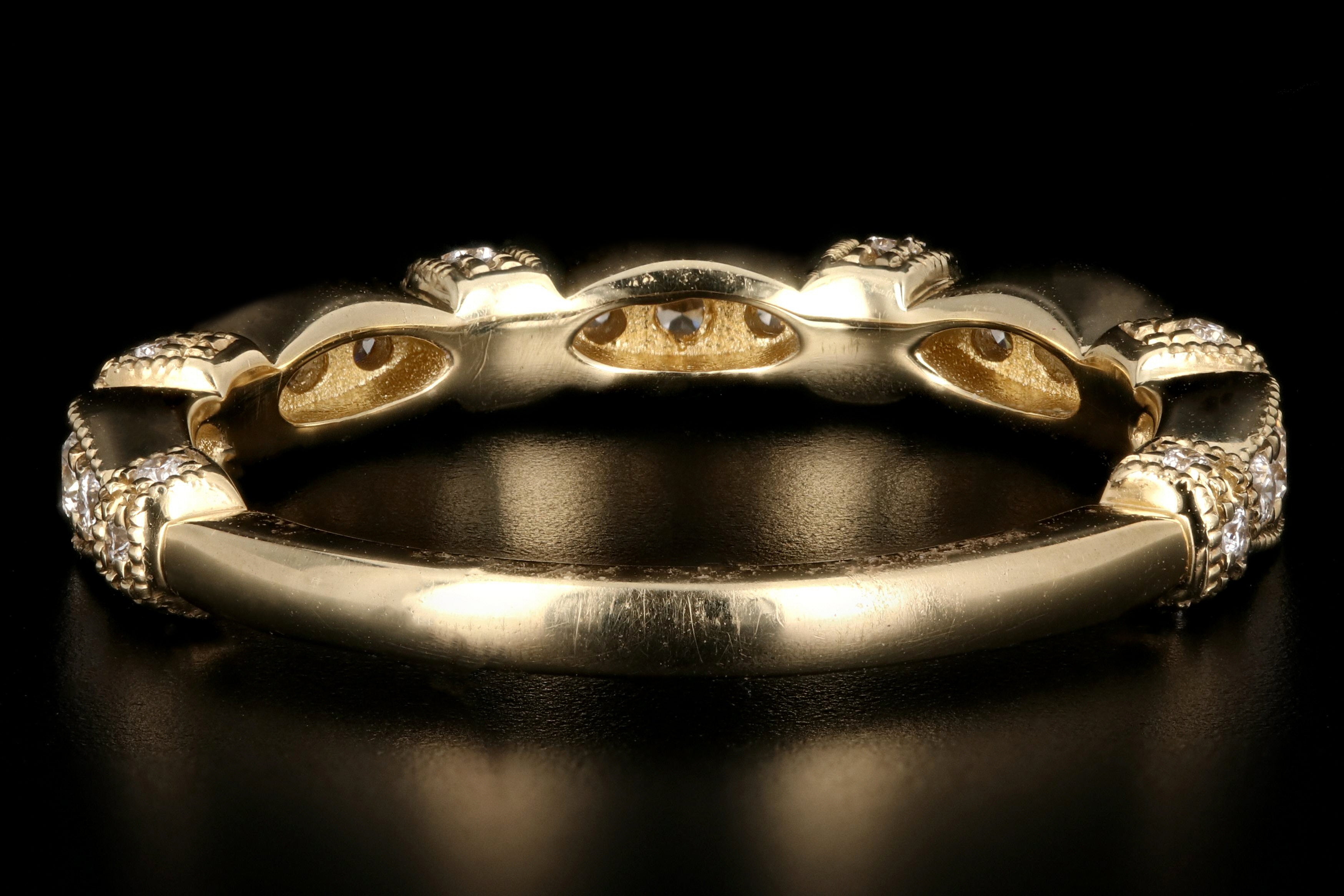 Modern 14K Yellow Gold .31 CTW Diamond Band - Queen May
