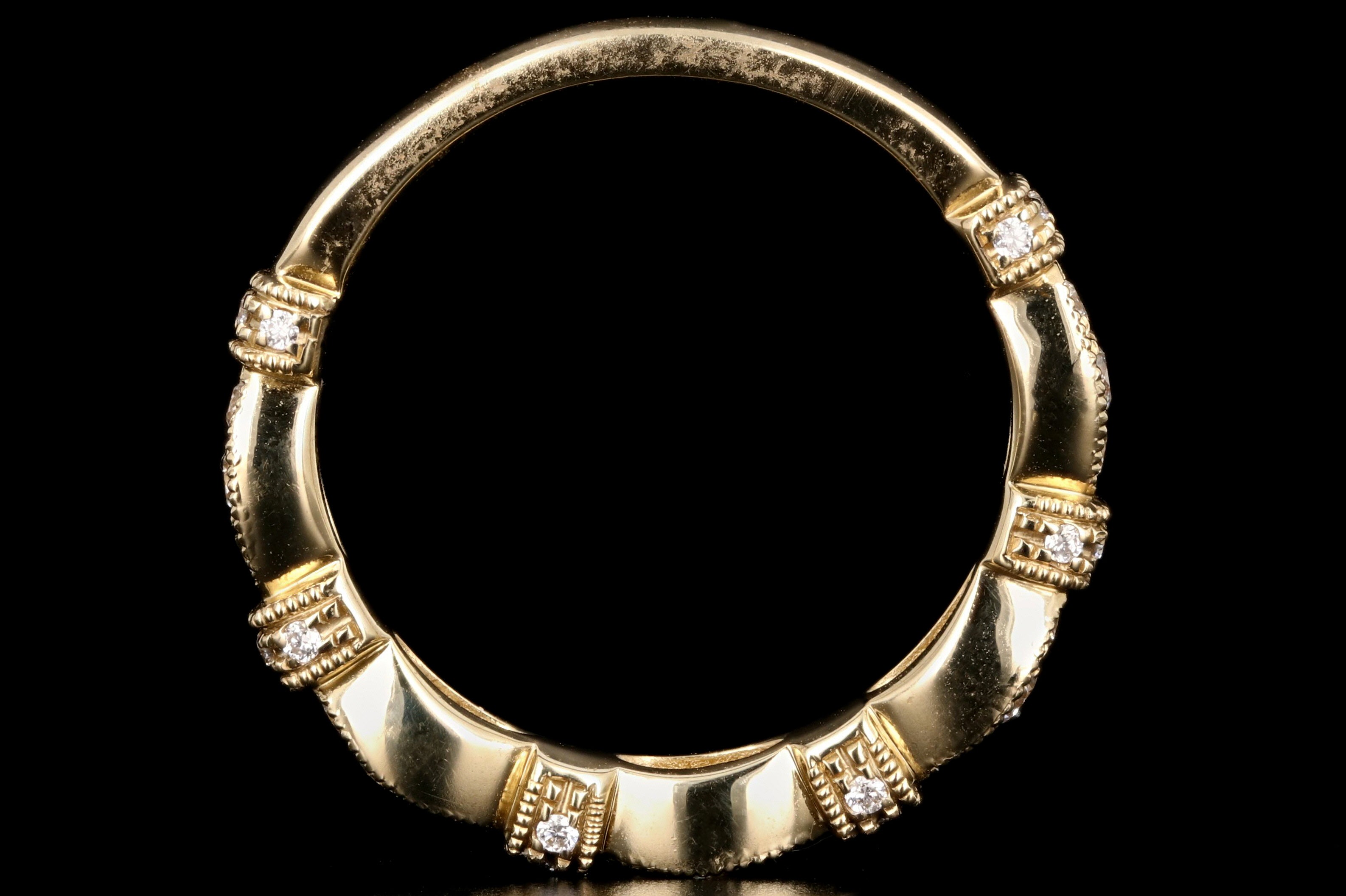 Modern 14K Yellow Gold .31 CTW Diamond Band - Queen May
