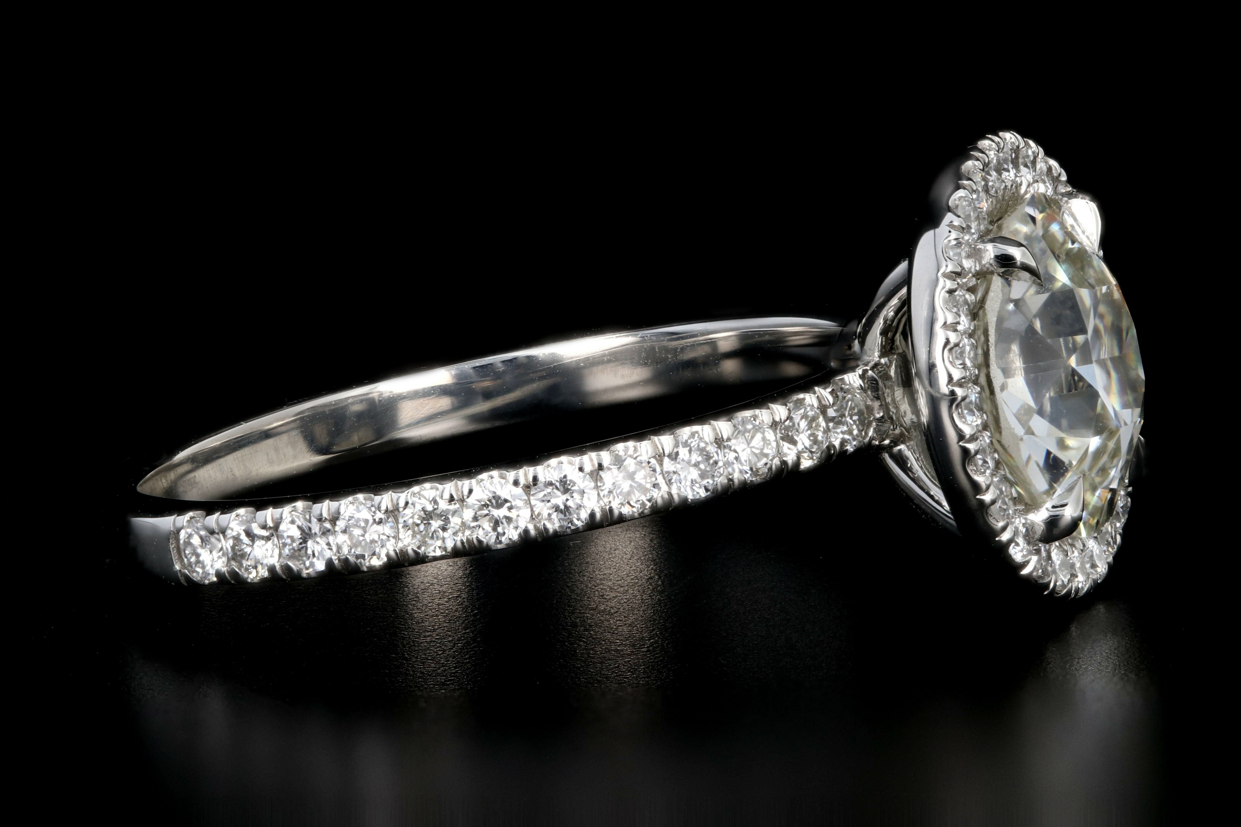 New Platinum 1.85 carat Old European Cut Diamond Engagement Ring GIA Certified - Queen May