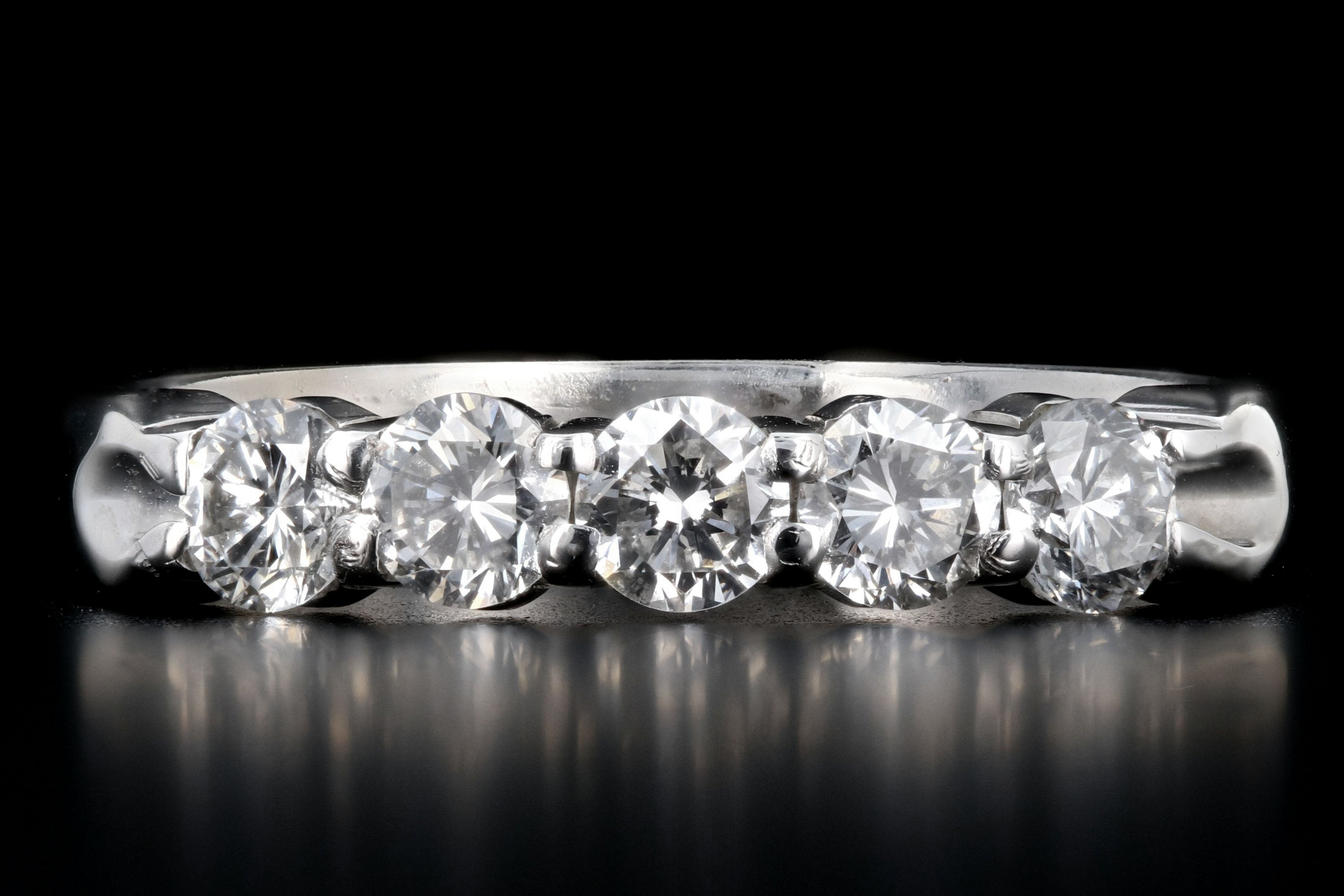 14k White Gold .59 Carat Diamond Band - Queen May