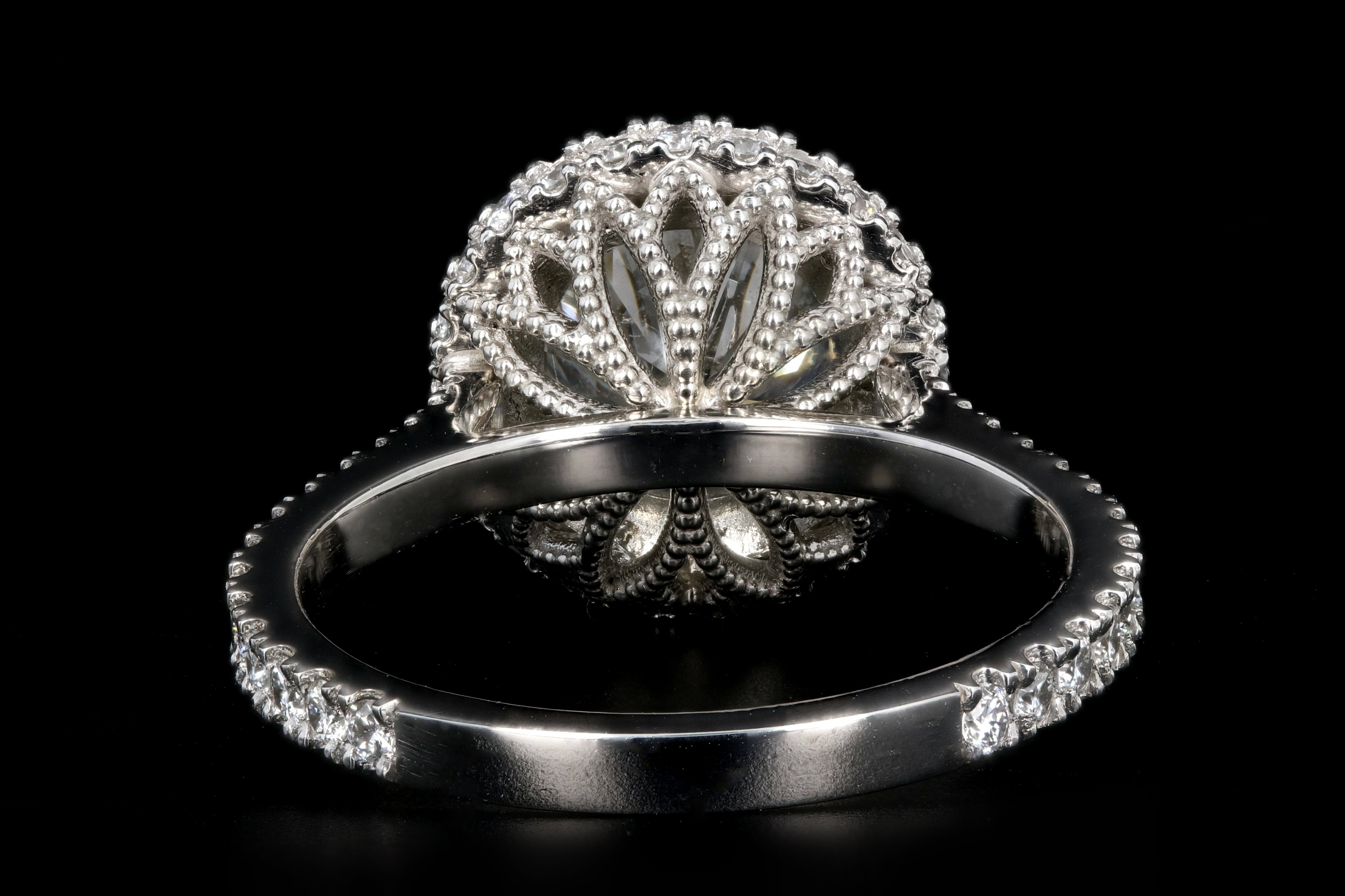 New Platinum 2.29 Carat Round Brilliant Cut Diamond Engagement Ring GIA Certified - Queen May