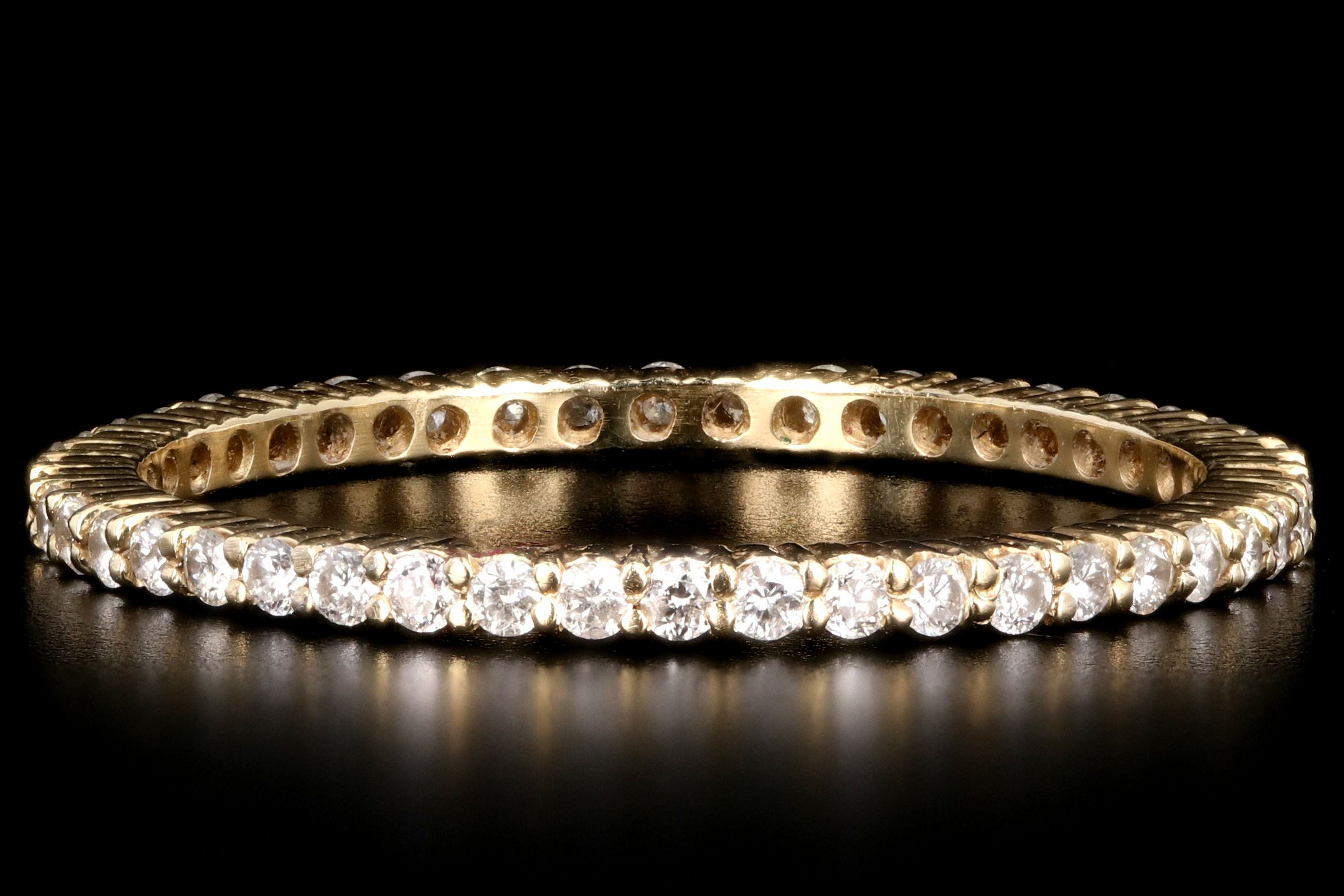 14K Gold 0.38 Carat Round Diamond Eternity Band - Queen May