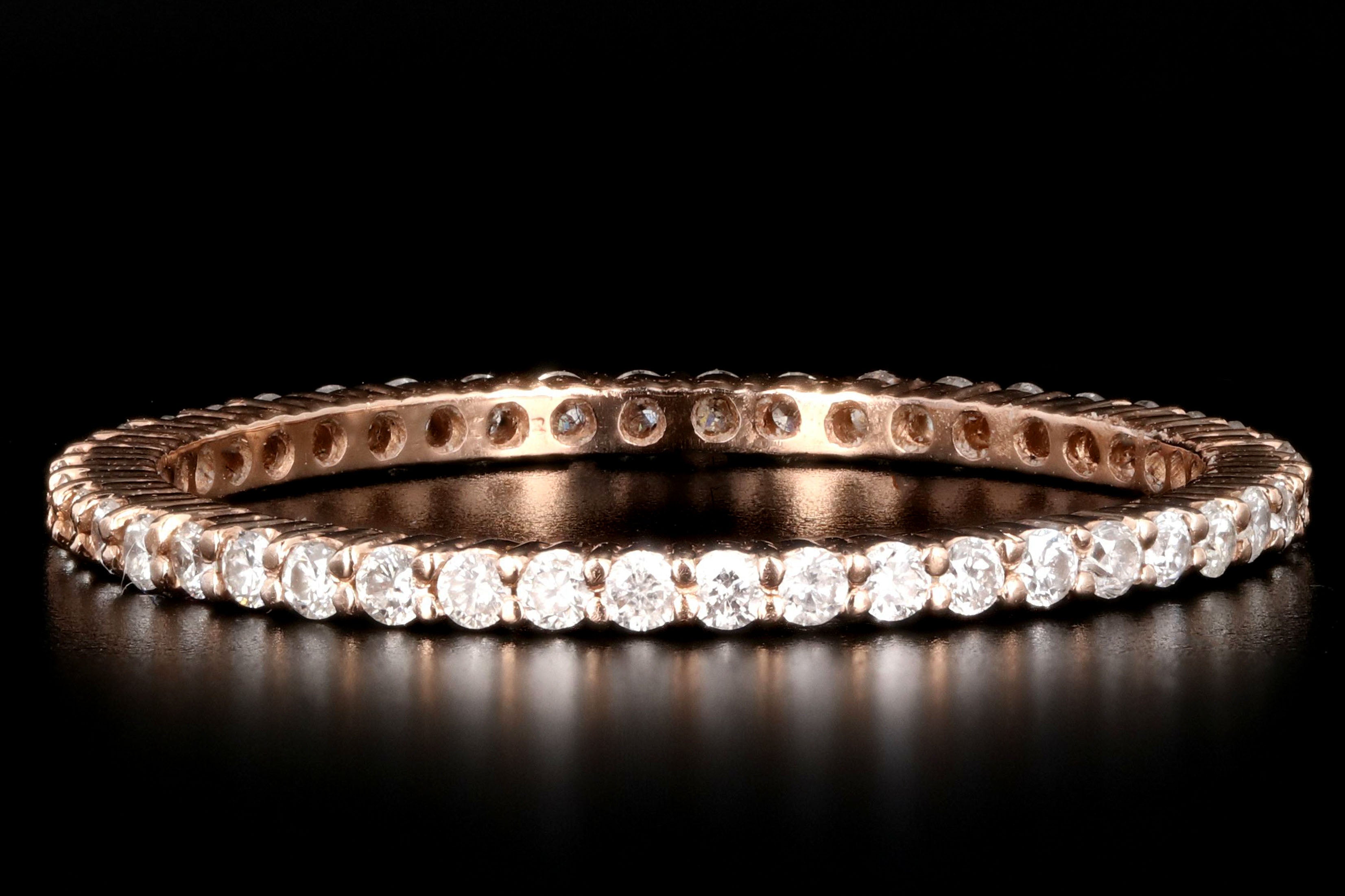 14K Gold 0.38 Carat Round Diamond Eternity Band - Queen May